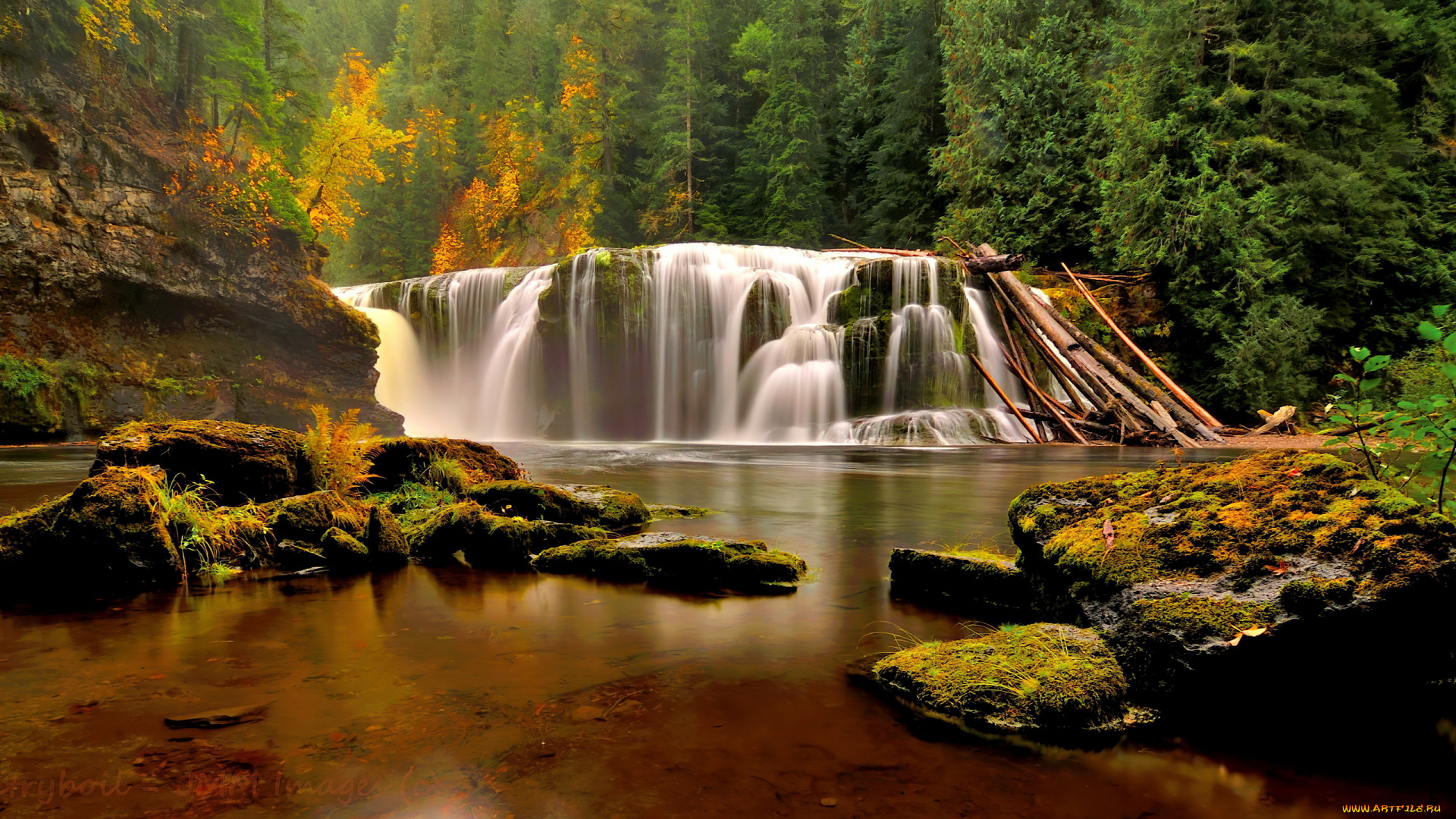 olympic, national, park, washington, природа, водопады, olympic, national, park