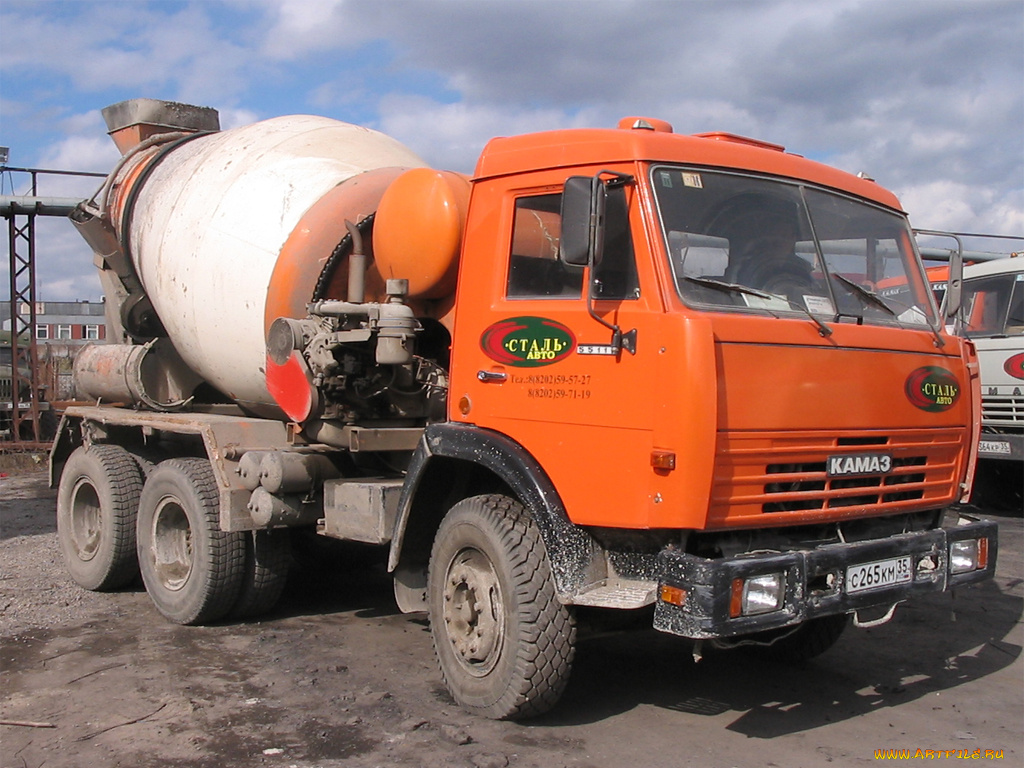 kamaz, mixer, автомобили, камаз