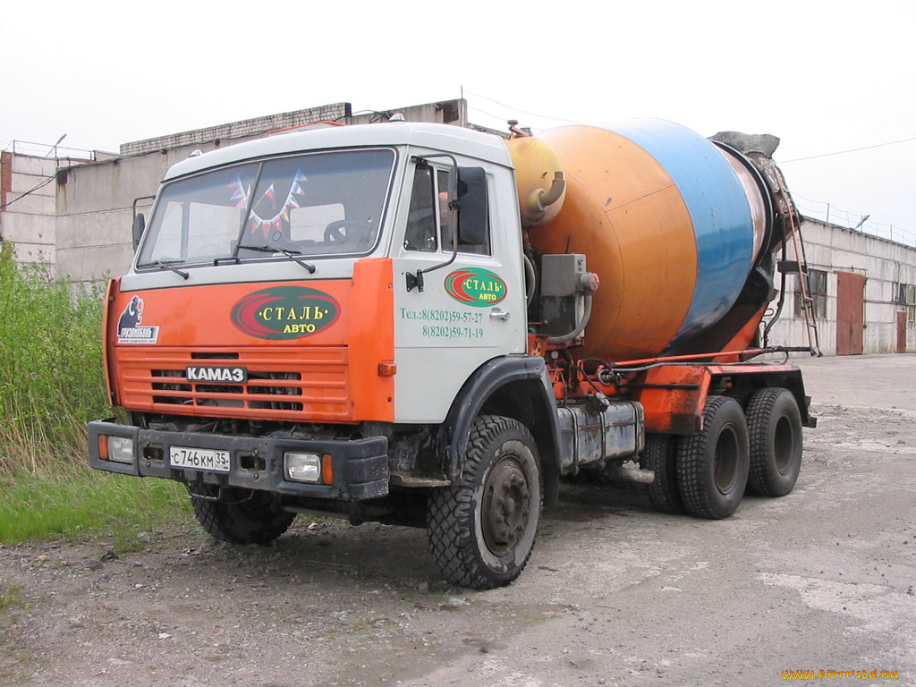 kamaz, mixer, автомобили, камаз