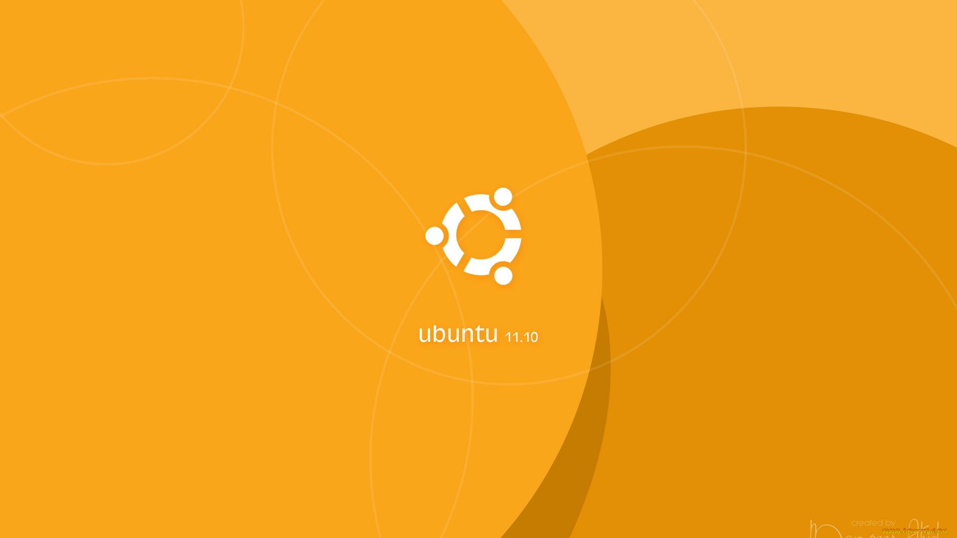 компьютеры, ubuntu, linux, фон, жёлтый