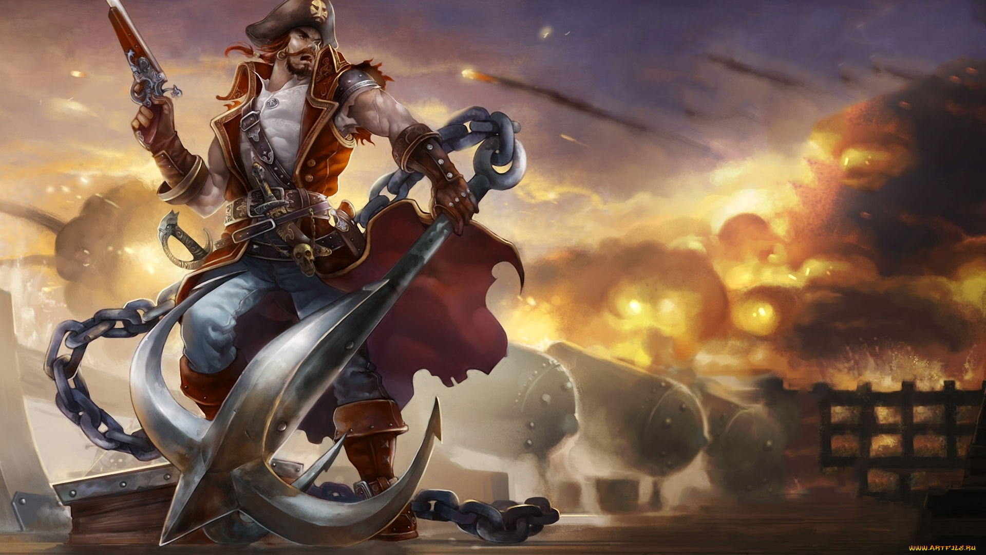 league, of, legends, видео, игры, пират, gangplank