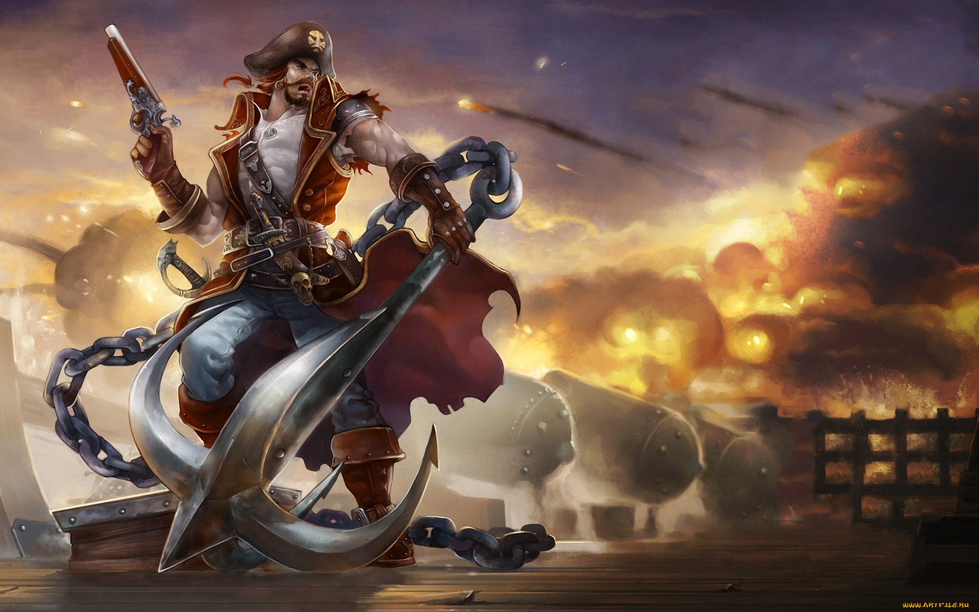 league, of, legends, видео, игры, пират, gangplank