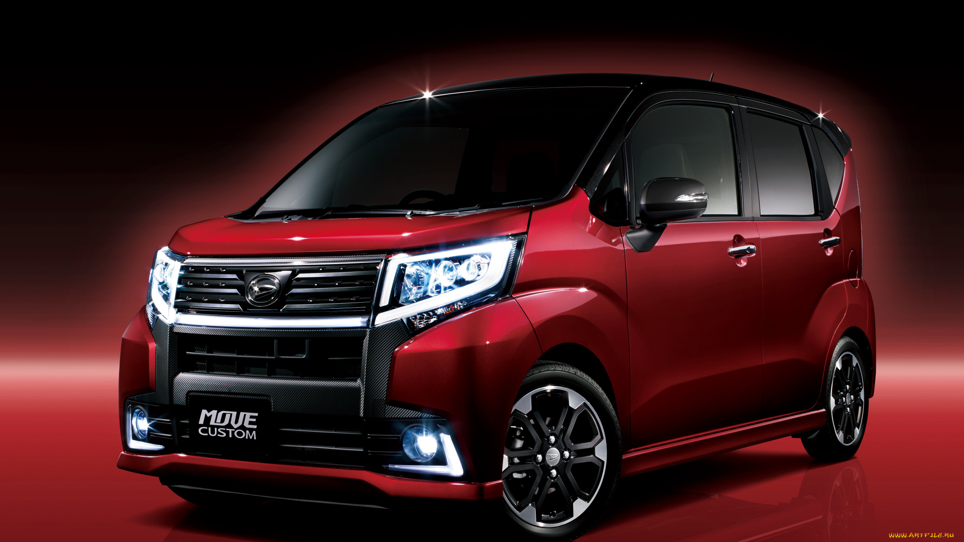 автомобили, daihatsu, move, custom, 2014г, красный