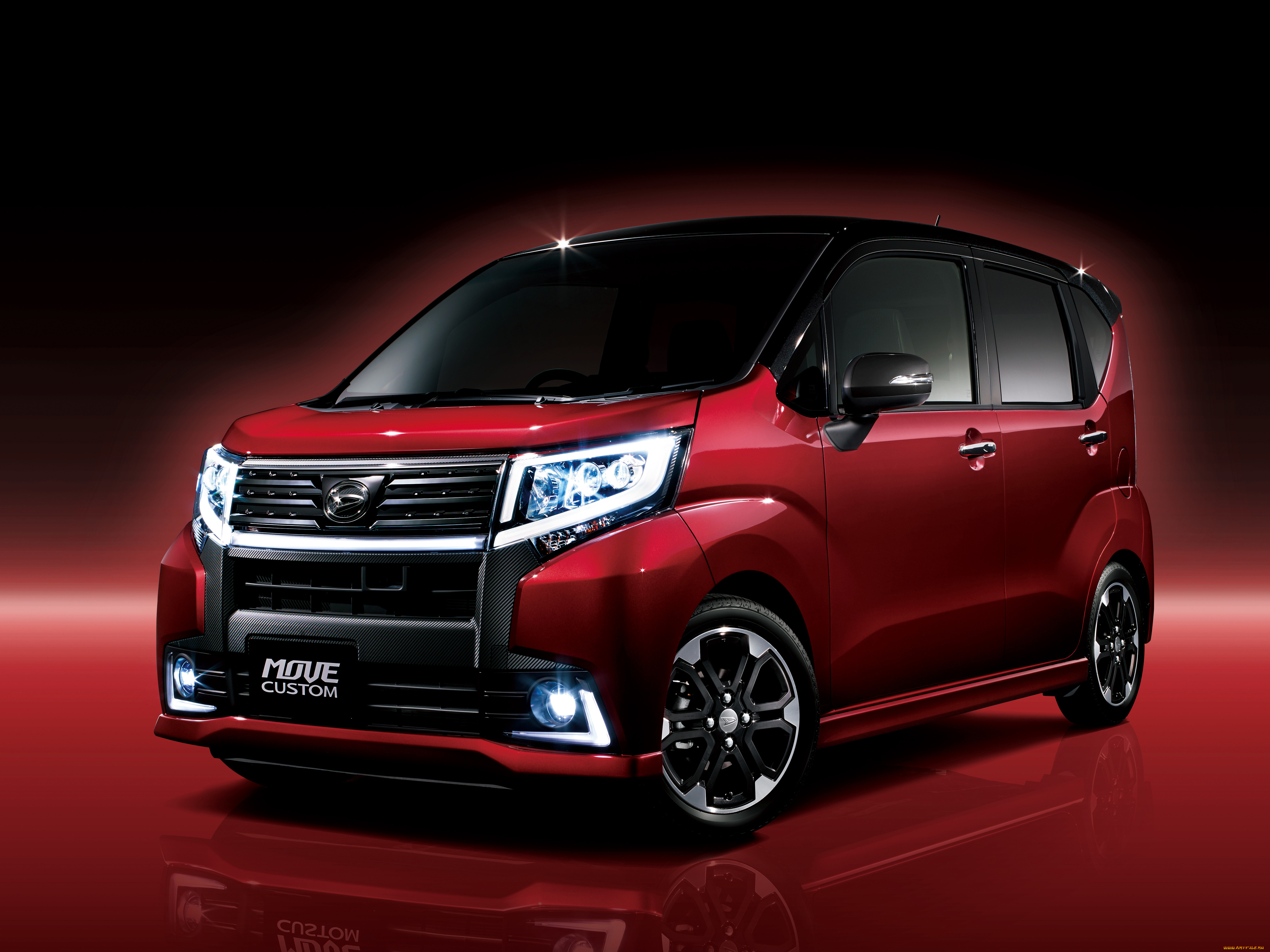 автомобили, daihatsu, move, custom, 2014г, красный