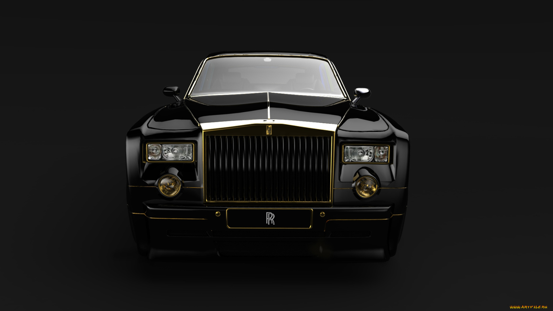 rolls-royce, phantom, bozca, gold, автомобили, 3д, gold, bozca, phantom, rolls-royce