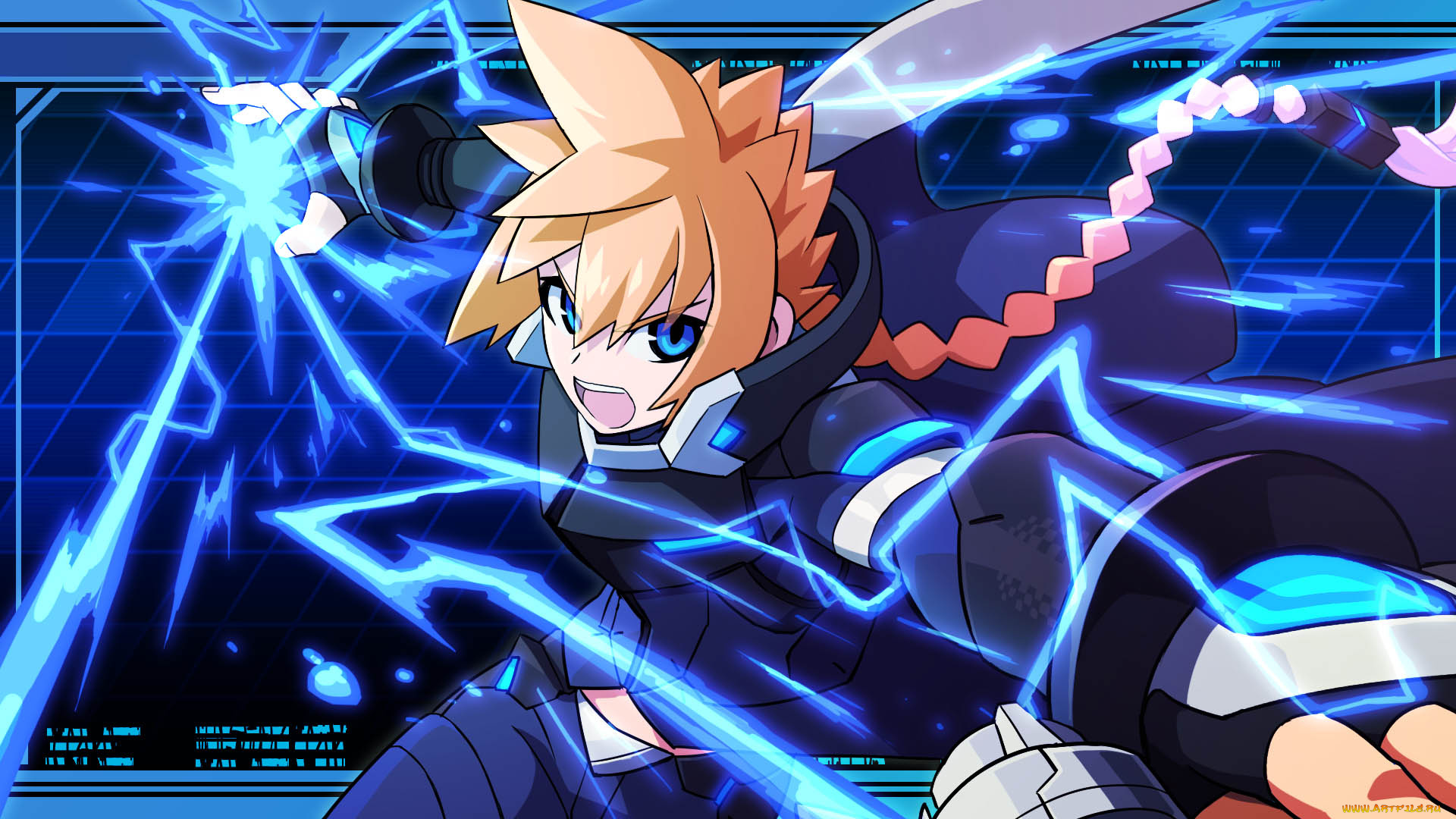 аниме, azure, striker, gunvolt, azure, striker, gunvolt, 2