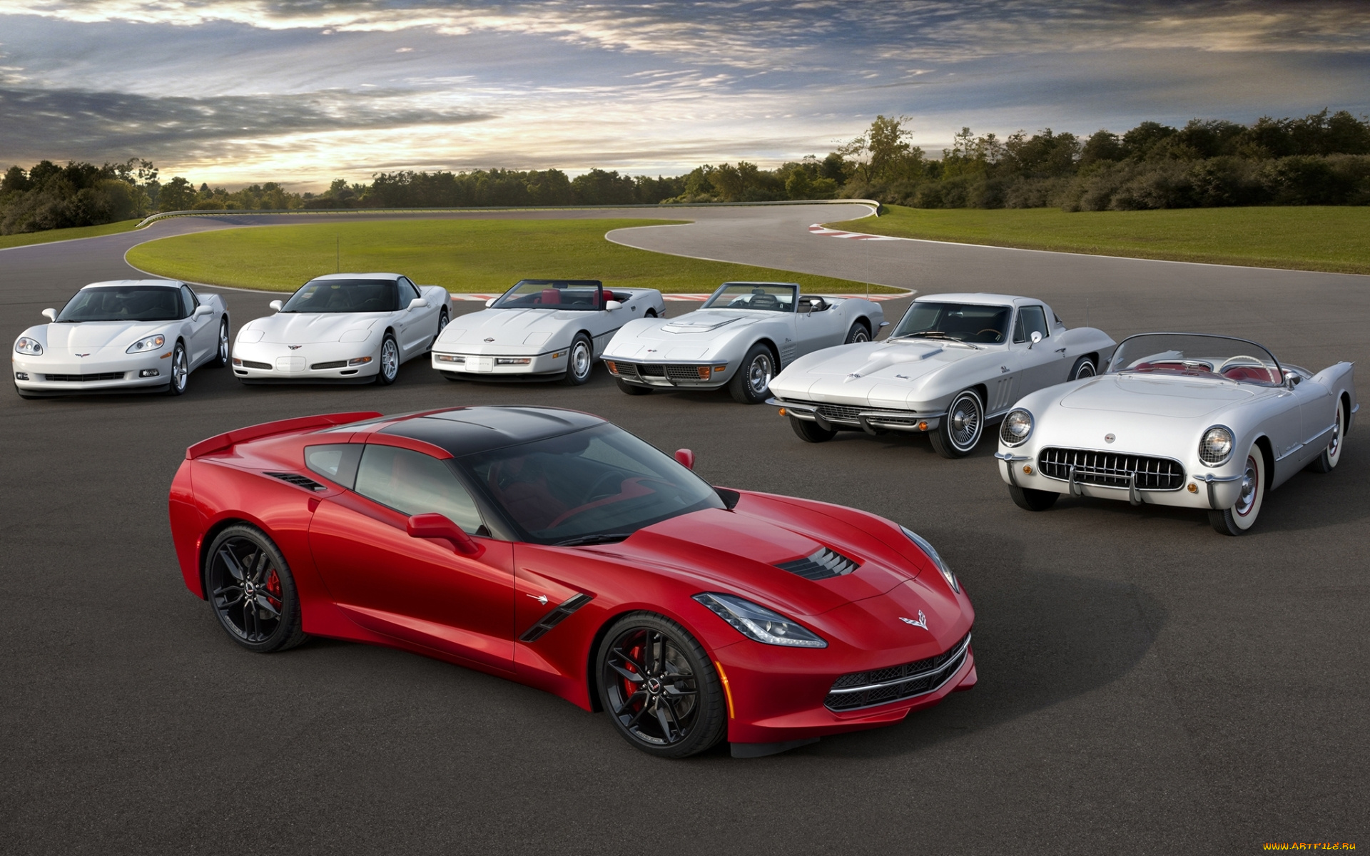 автомобили, corvette, c7, c6, c5, chevrolet, c4, c3, stingray, c1, c2