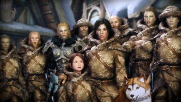Картинка 3д+графика фантазия+ fantasy девушка люди фон взгляд собака ребенок