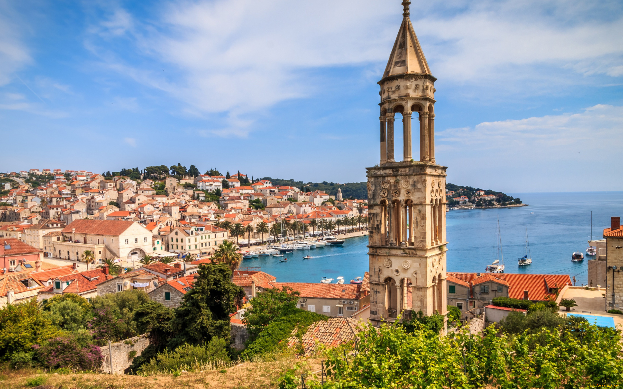 hvar, croatia, города, -, панорамы