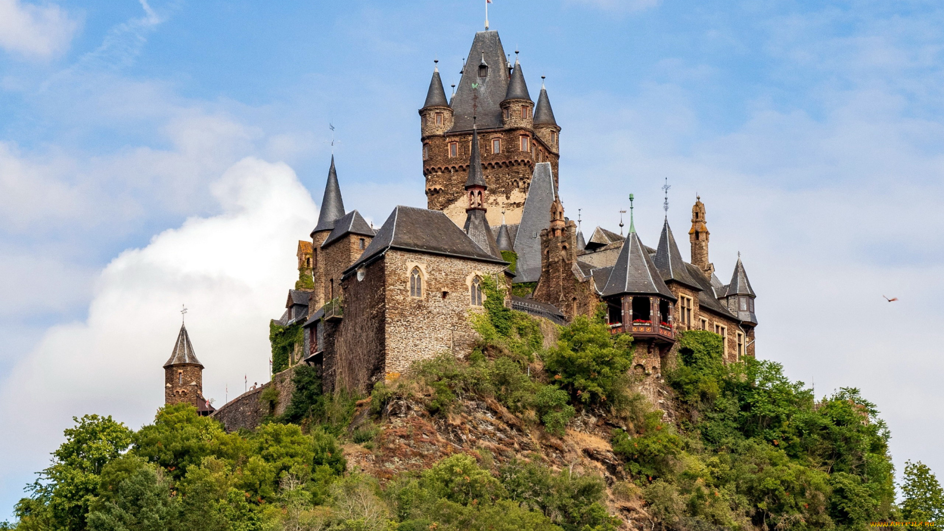 cochem, castle, города, кохем, , германия, cochem, castle