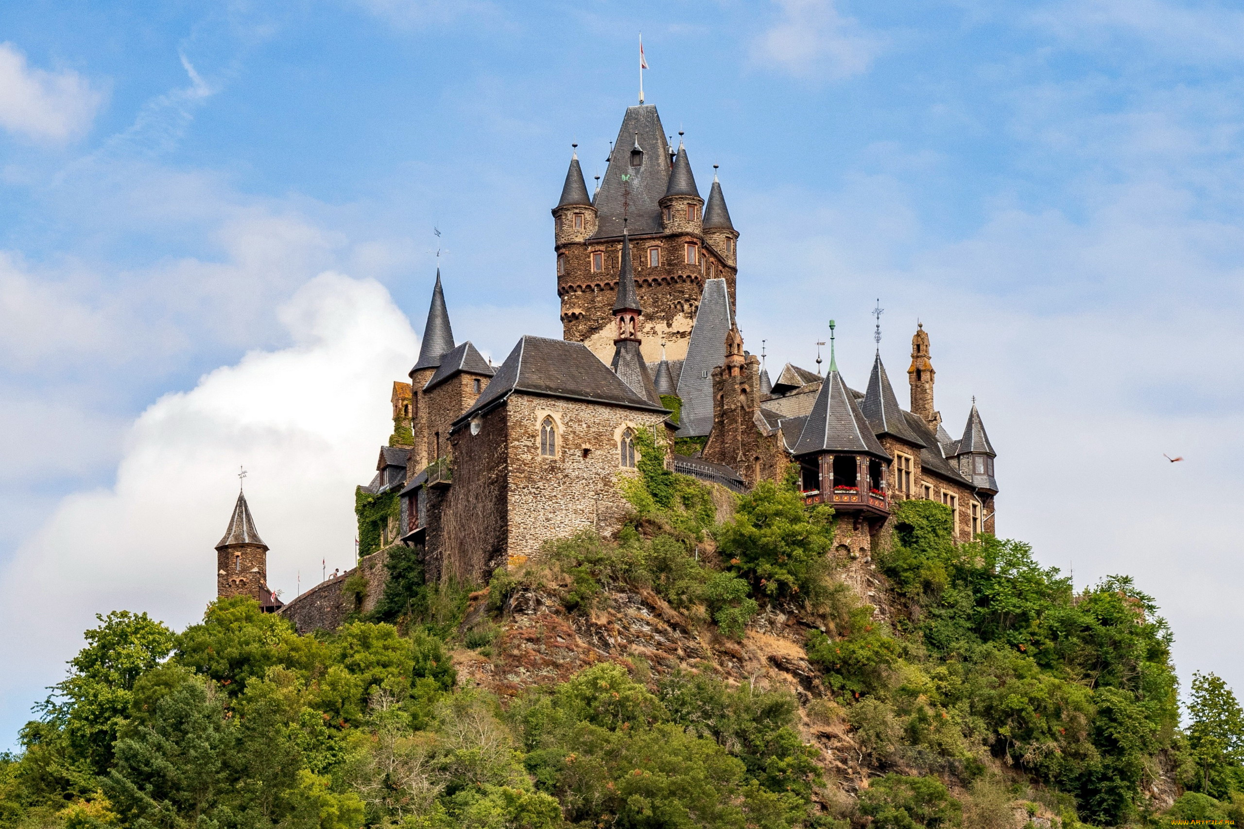 cochem, castle, города, кохем, , германия, cochem, castle