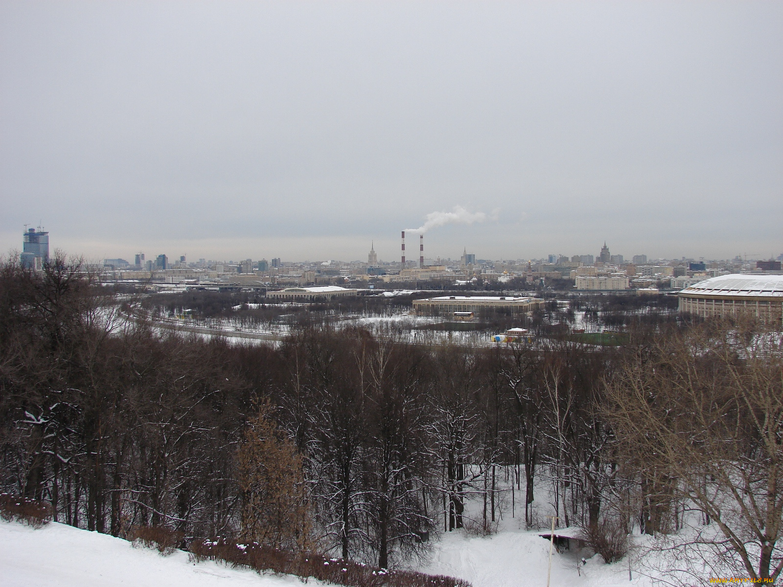 воробьевы, горы, панорама, москвы, города, москва, россия