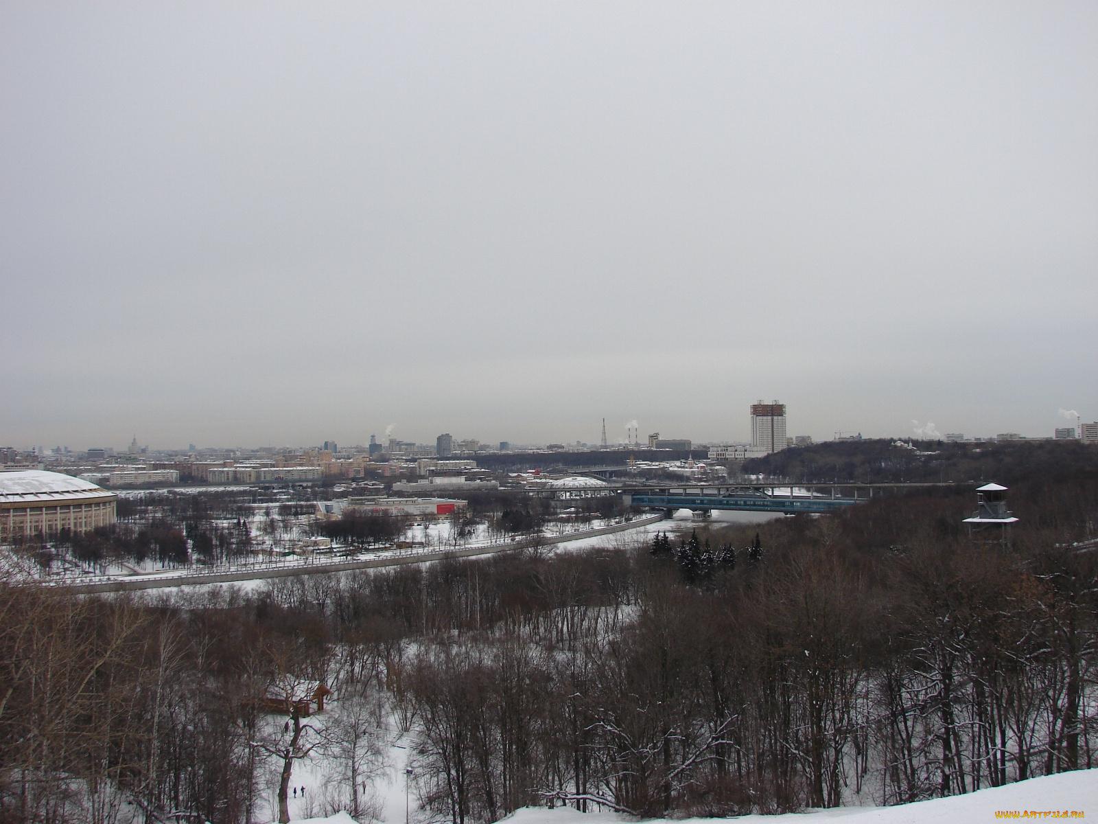 воробьевы, горы, панорама, москвы, города, москва, россия