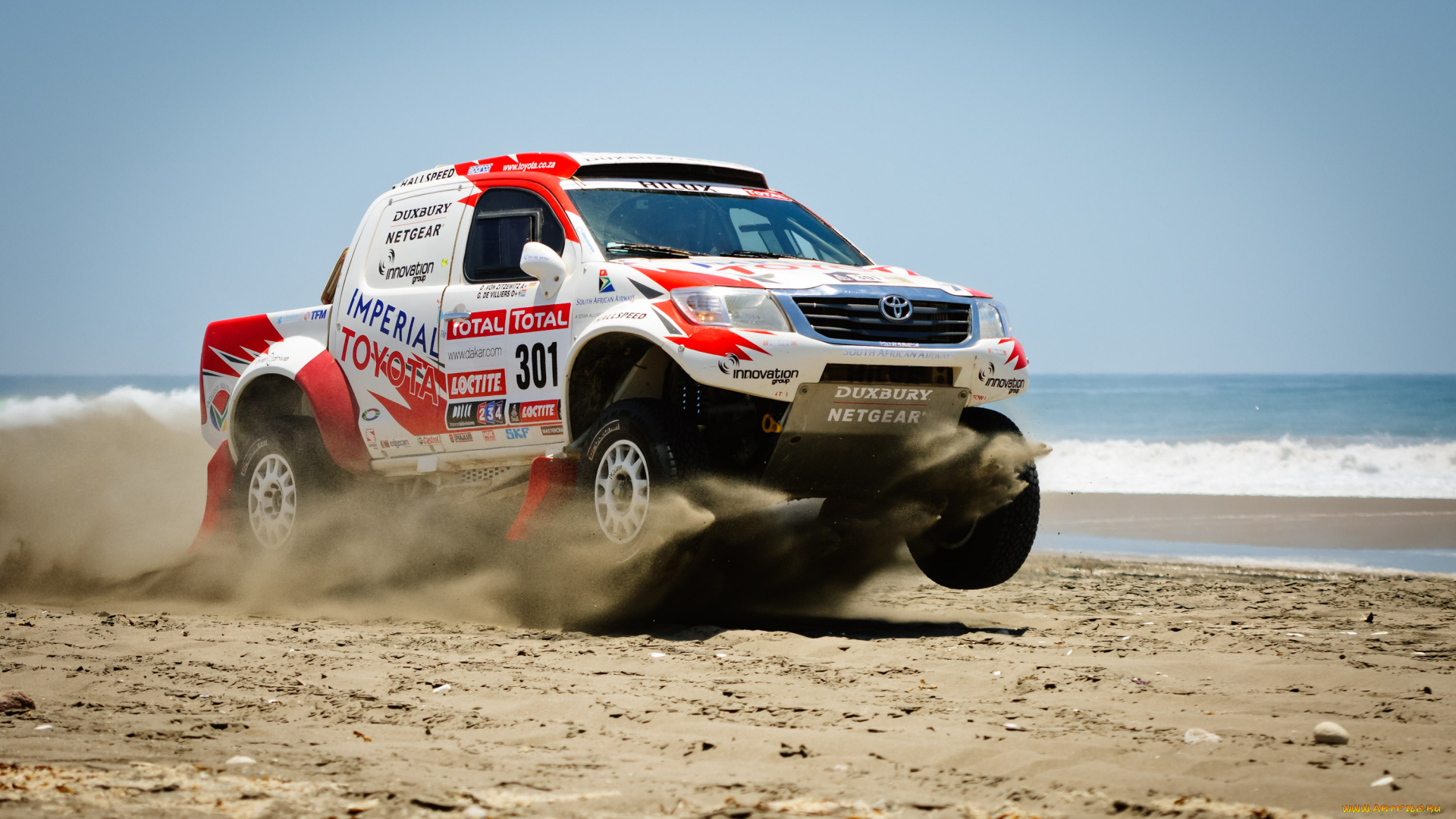 спорт, авторалли, море, песок, dakar, дакар, тойота, rally, hilux, toyota