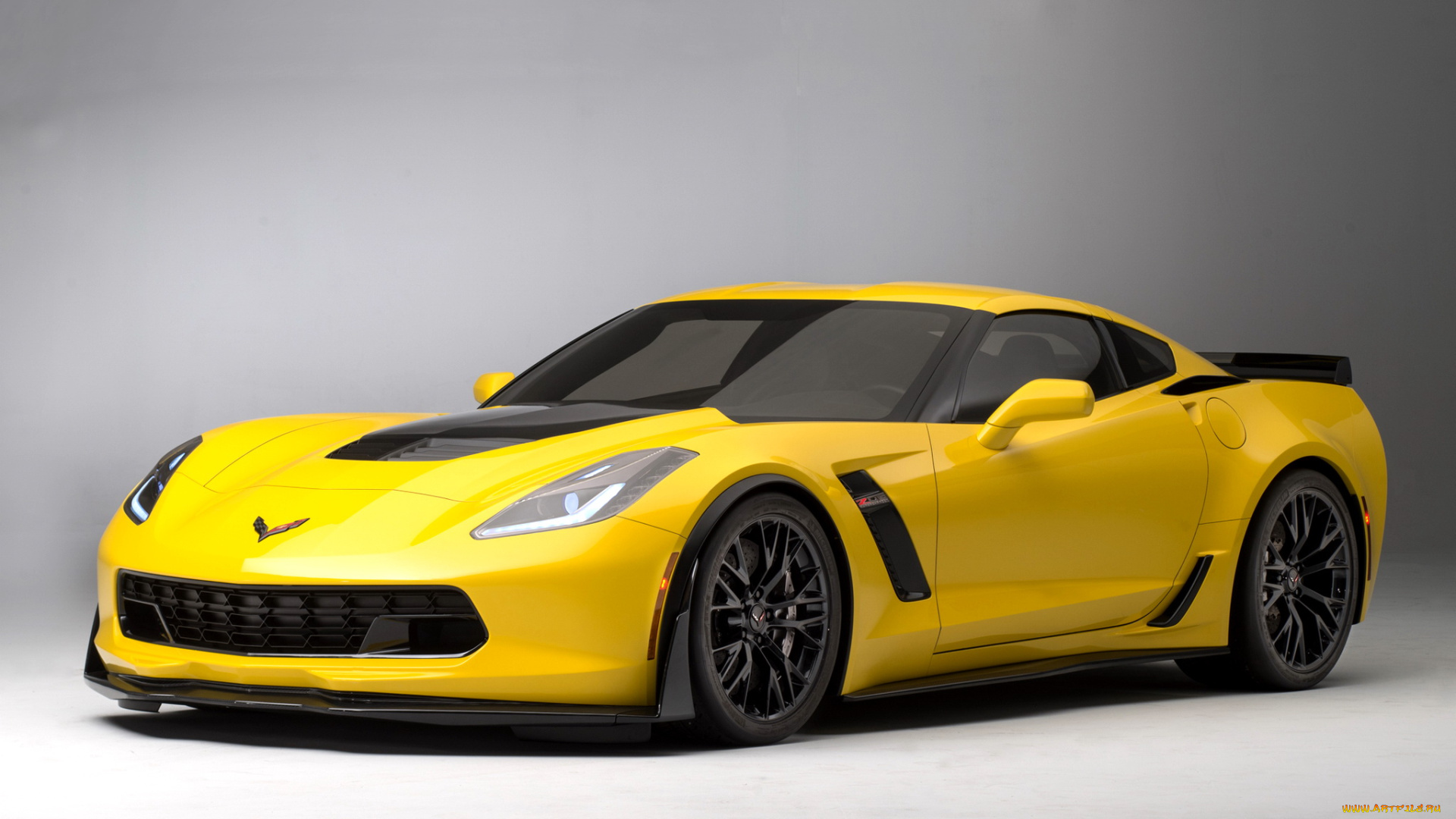 автомобили, corvette, stingray, z06, c7, 2014г, желтый