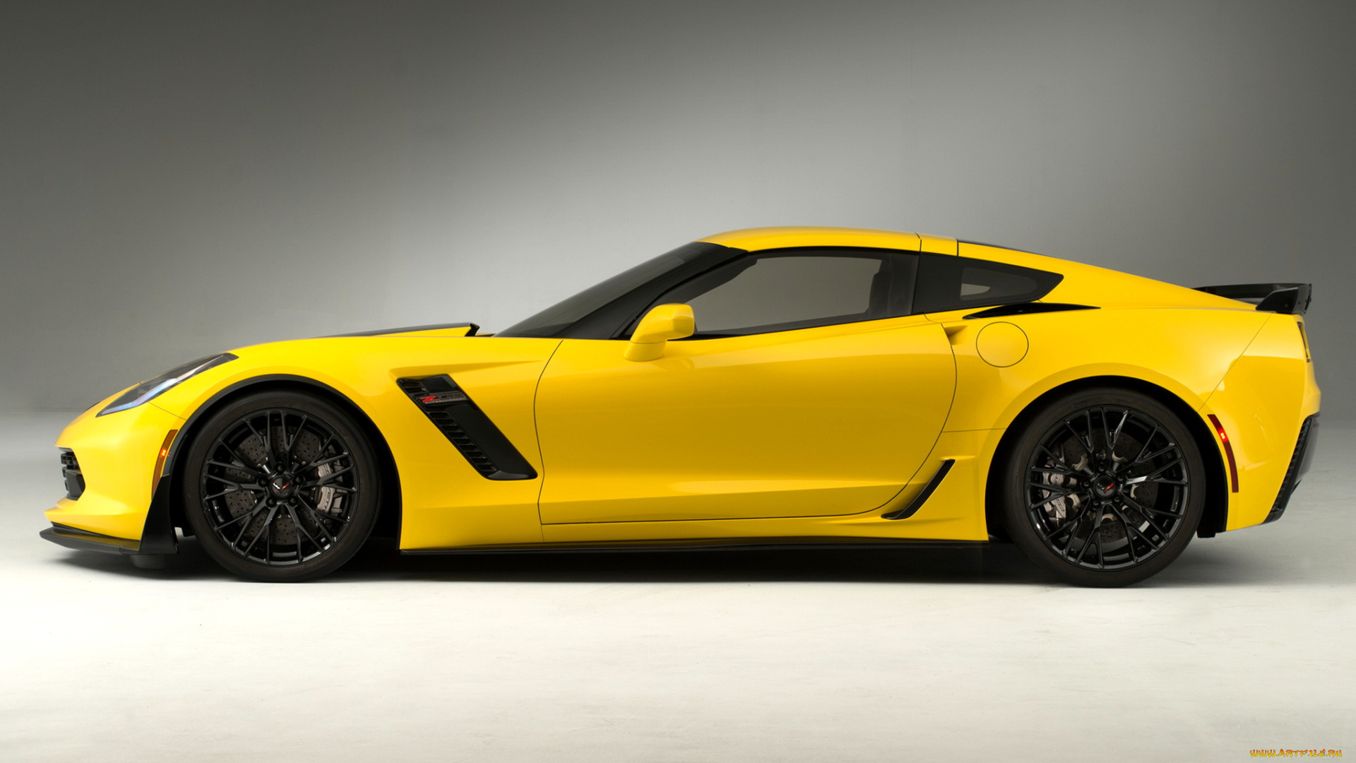 автомобили, corvette, stingray, z06, c7, 2014г, желтый