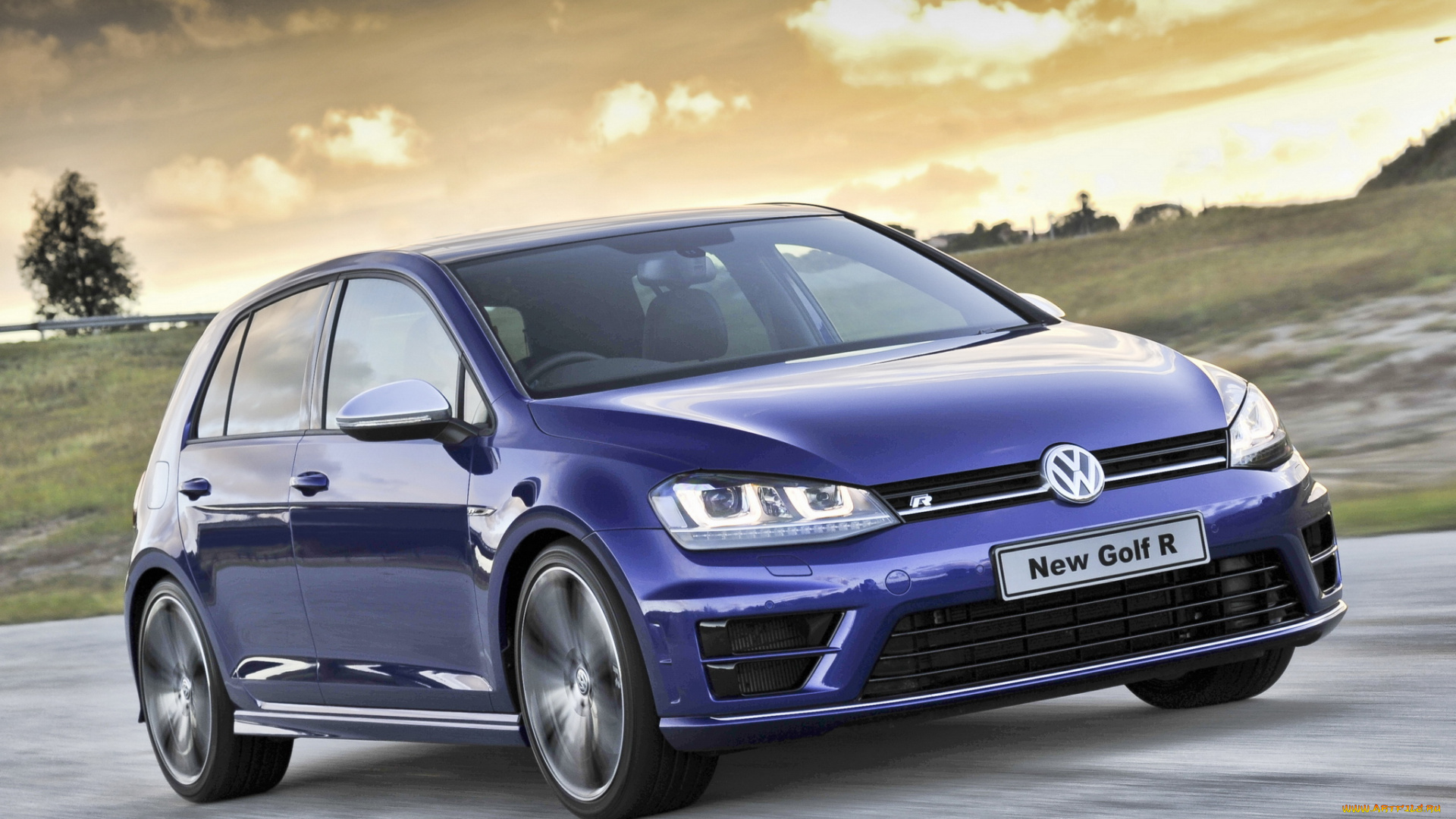 автомобили, volkswagen, golf, r, 5-door, za-spec, typ, 5g, 2014г, синий