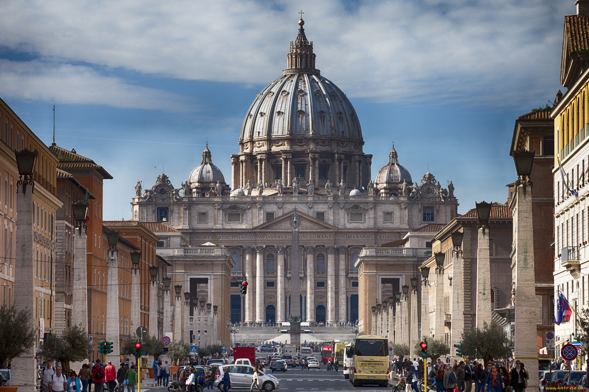 rome, week, -, vatican, view, города, рим, , ватикан, , италия, площадь, собор