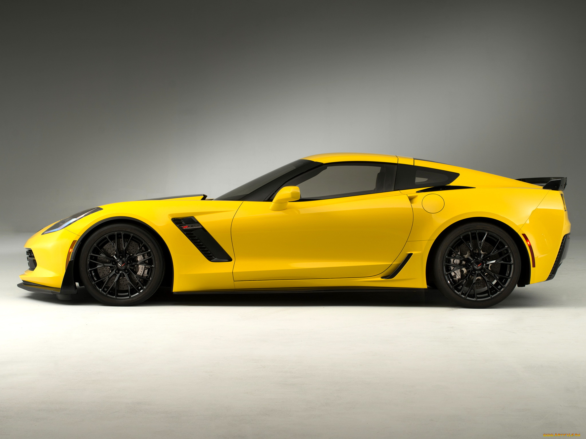 автомобили, corvette, stingray, z06, c7, 2014г, желтый