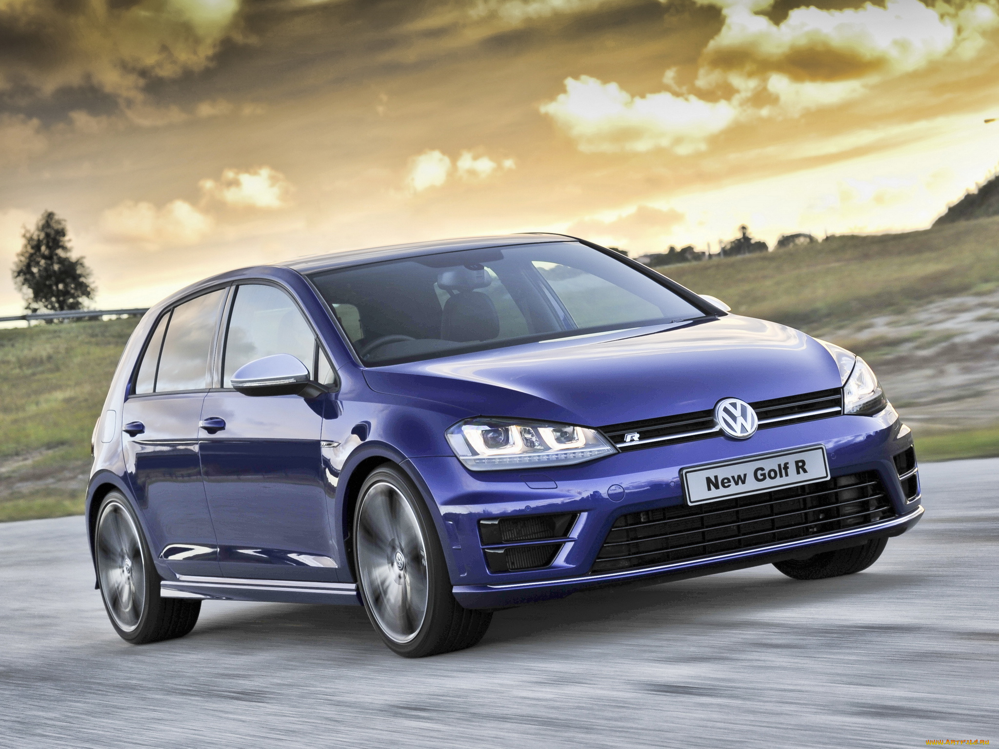 автомобили, volkswagen, golf, r, 5-door, za-spec, typ, 5g, 2014г, синий