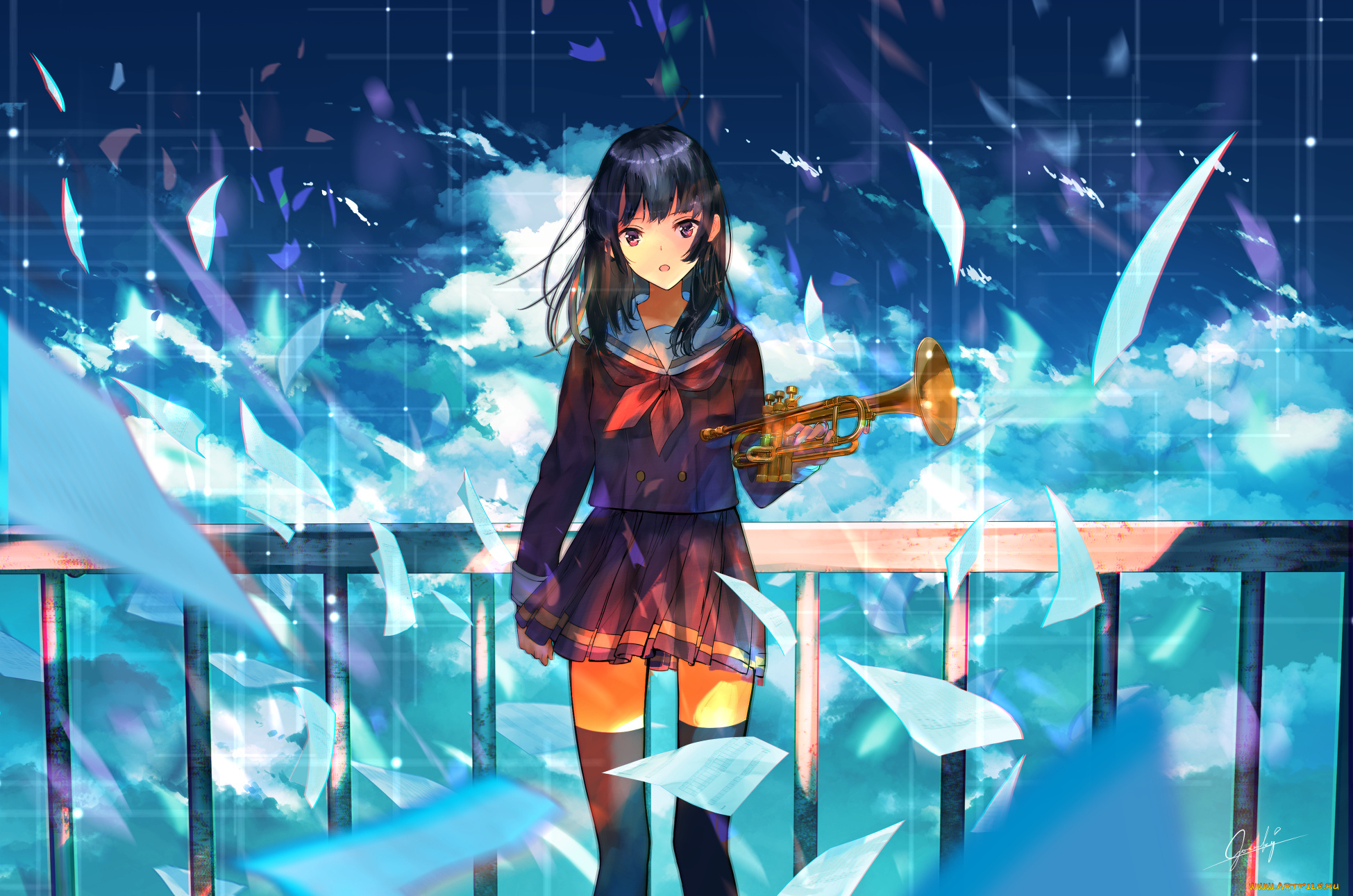 аниме, hibike, euphonium, sound, euphonium