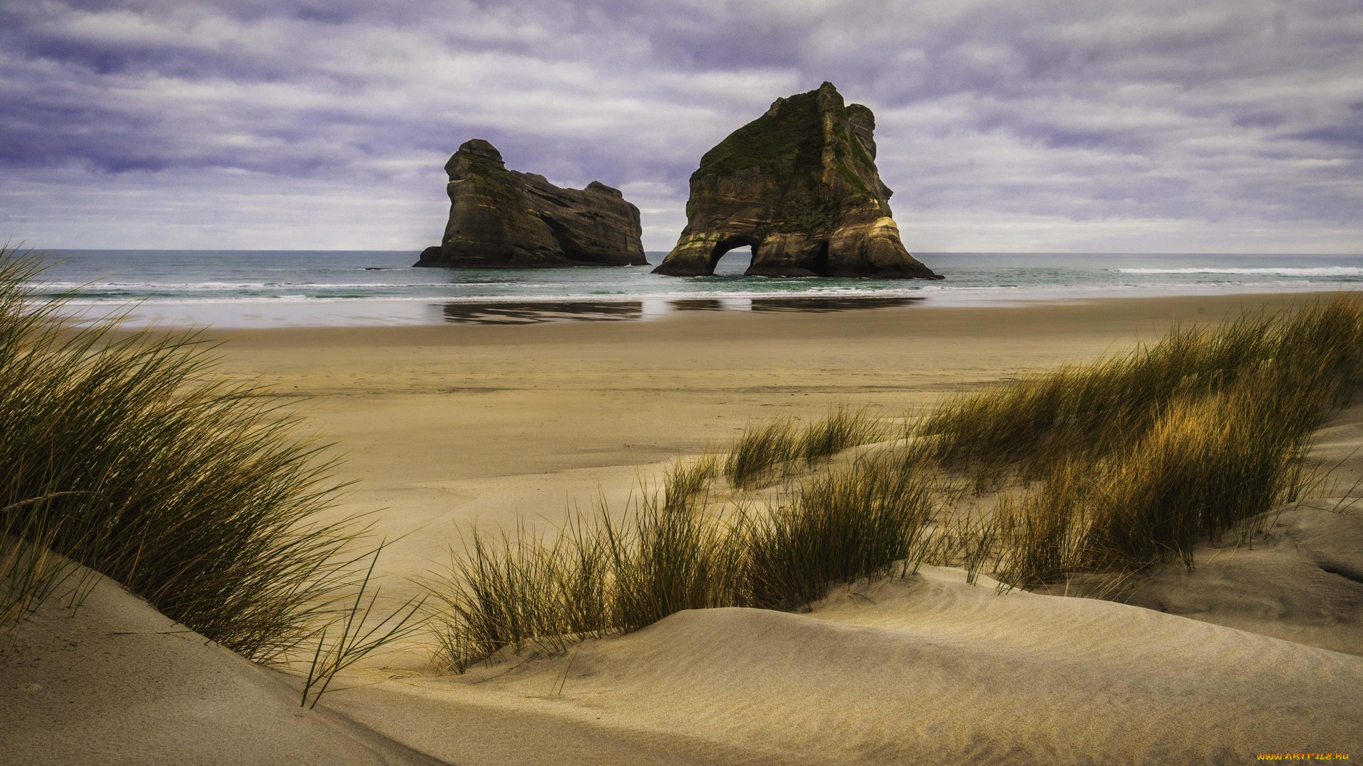 wharariki, beach, new, zealand, природа, побережье, wharariki, beach, new, zealand