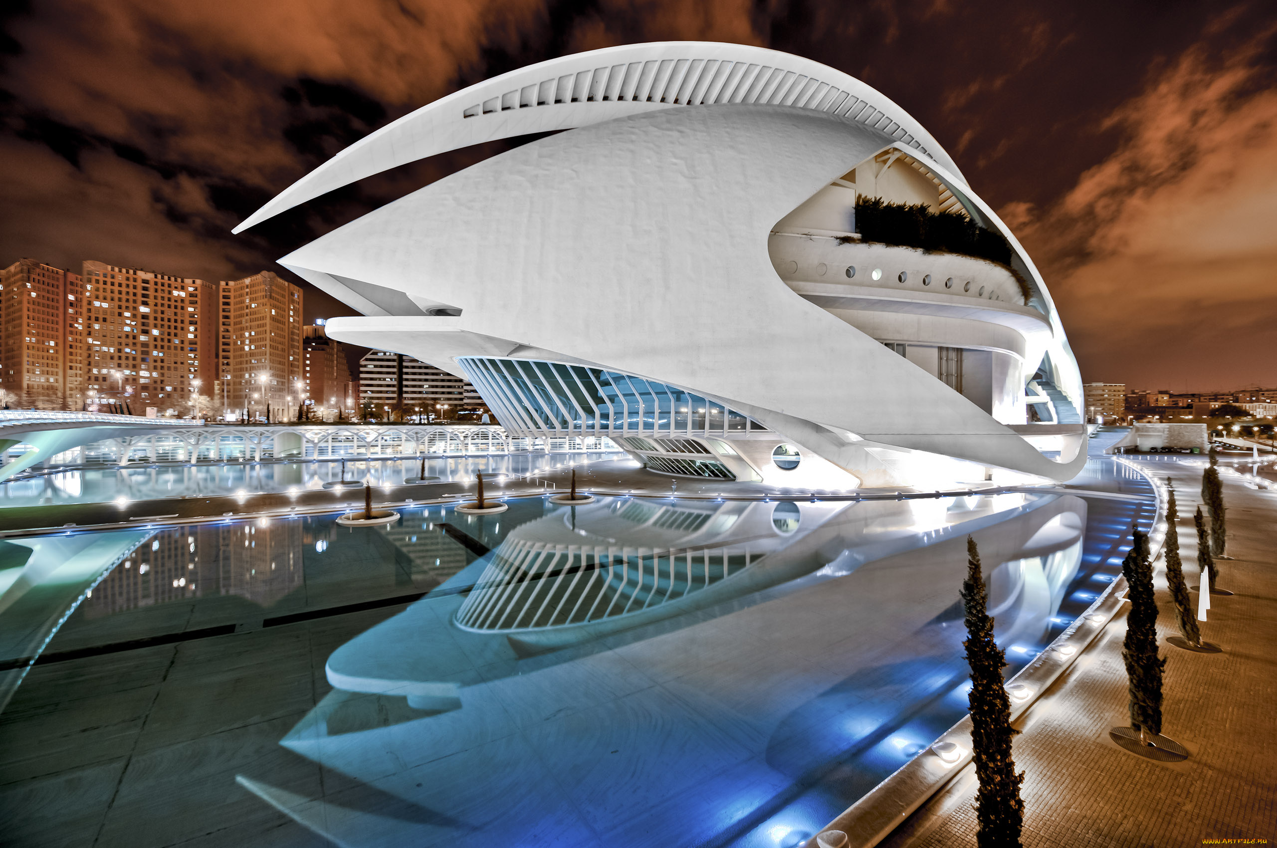 city, of, arts, and, sciences, valencia, spain, города, здания, дома