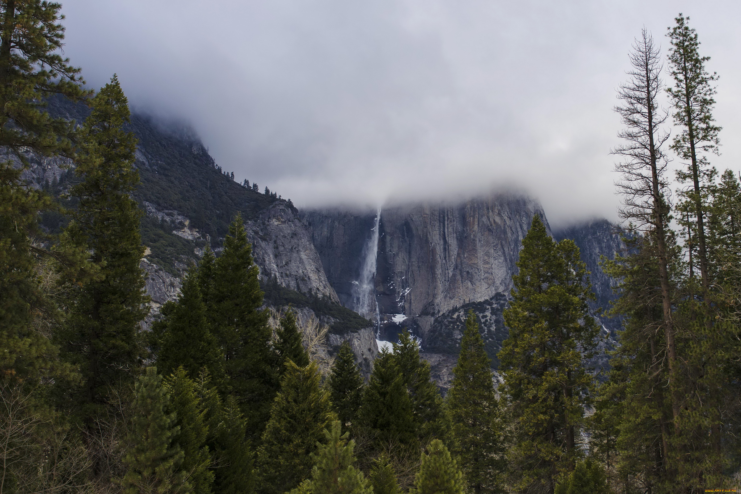 california, yosemite, природа, горы, водопад