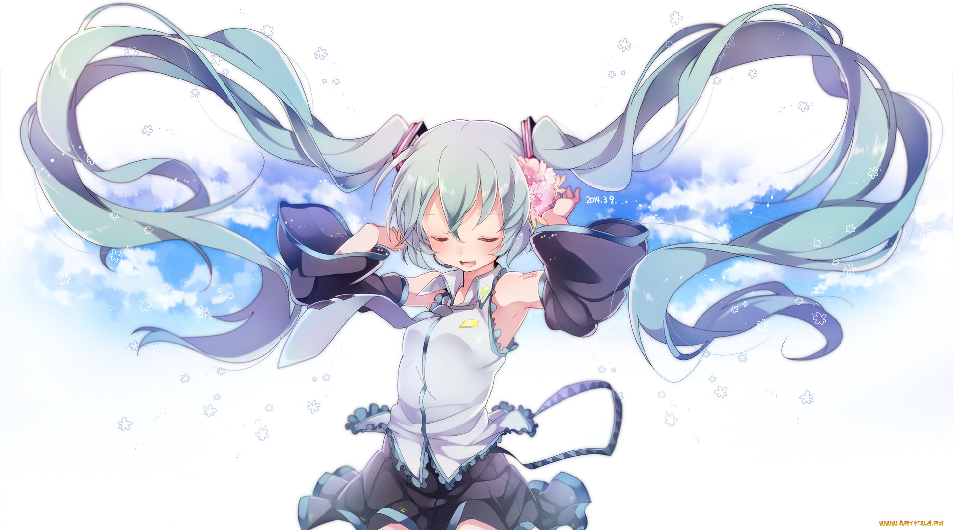 vocaloid, аниме, munemiu, umiko, арт, девушка, upscale, hatsune, miku