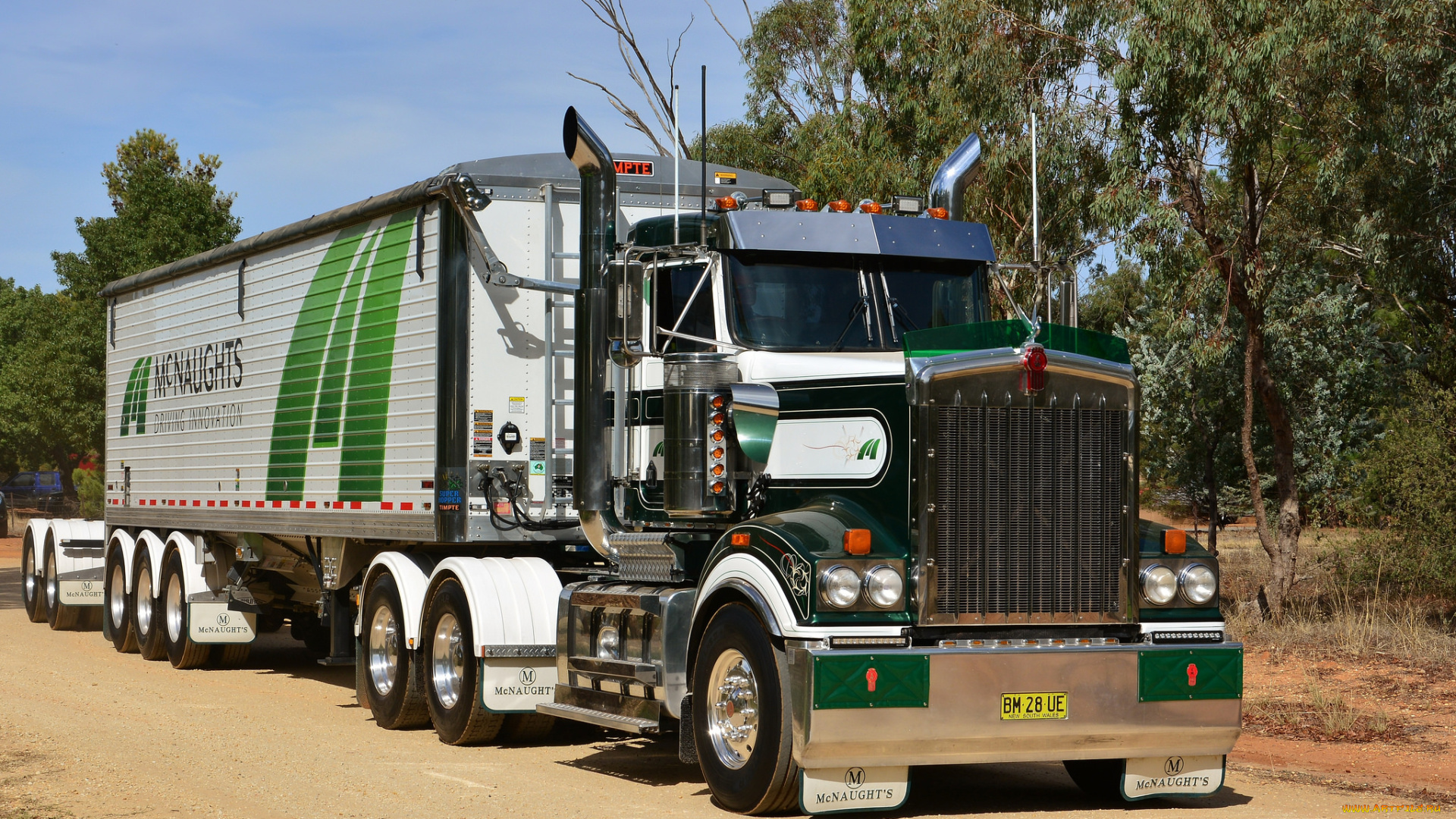 автомобили, kenworth, тяжелый, грузовик, седельный, тягач