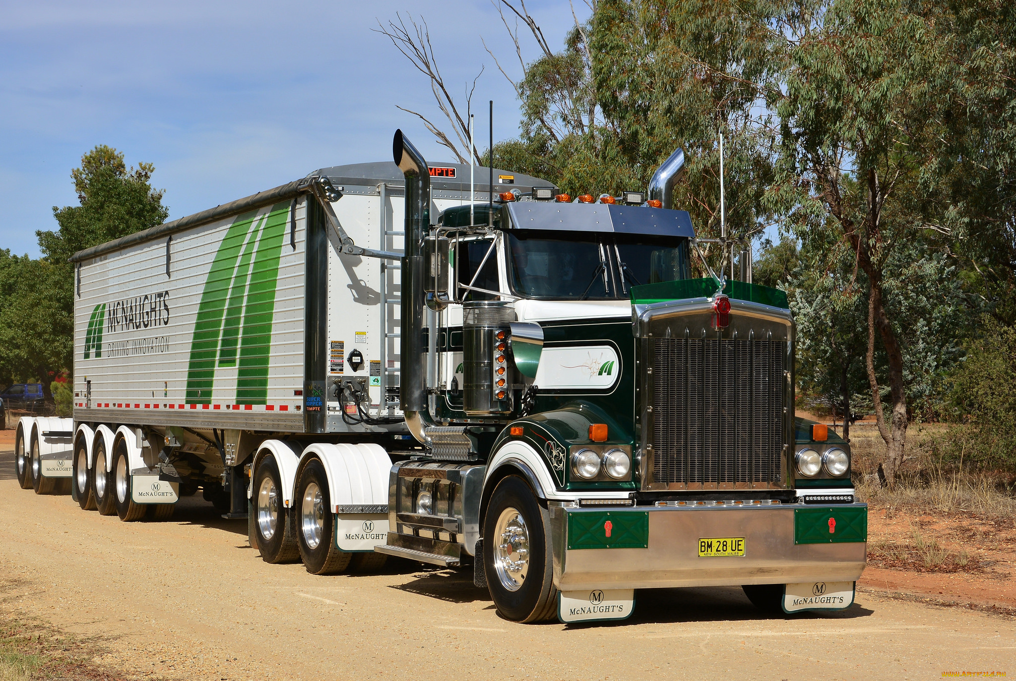 автомобили, kenworth, тяжелый, грузовик, седельный, тягач