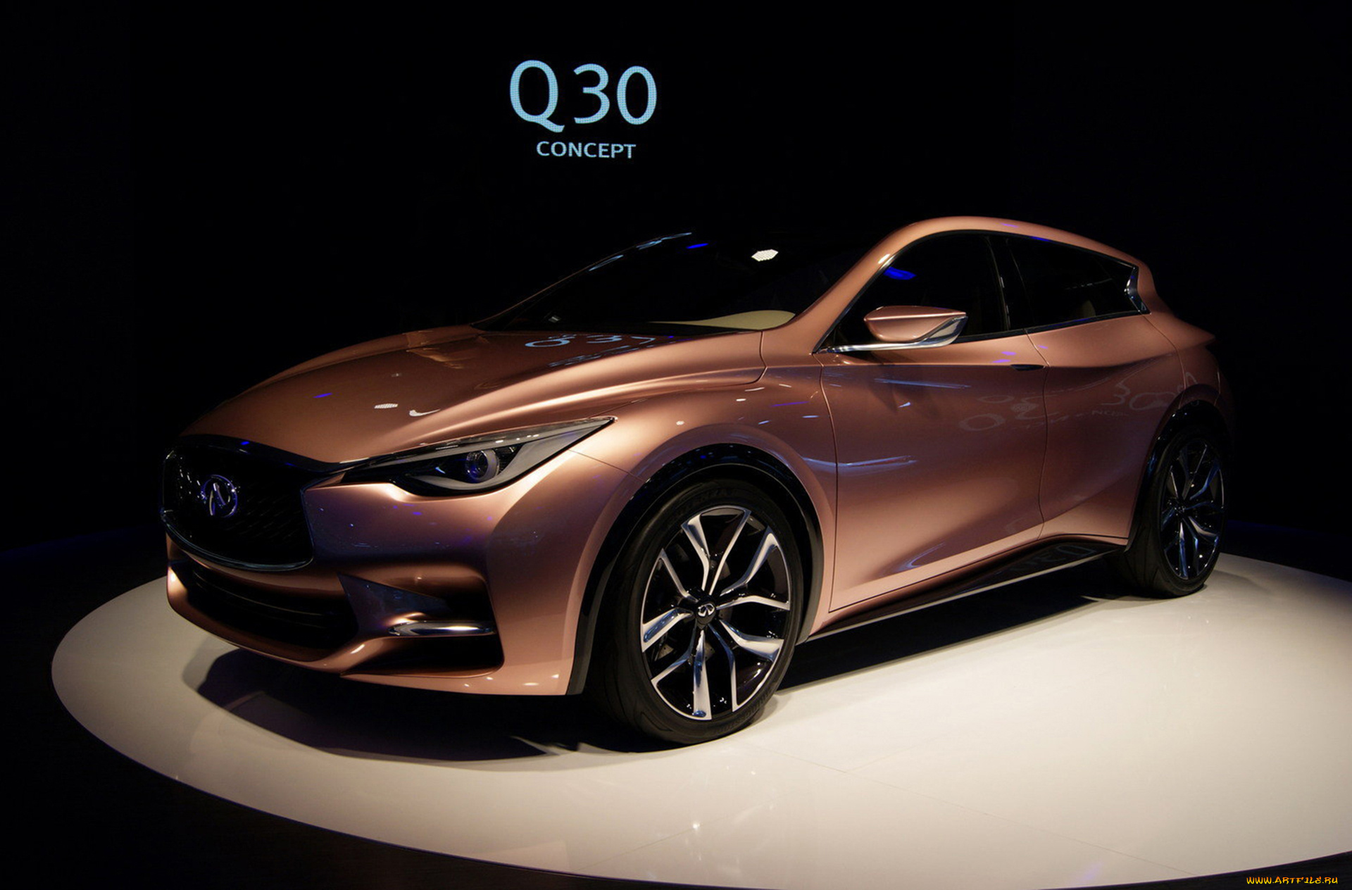 infiniti, q30, concept, 2013, автомобили, infiniti, 2013, автосалон, выставка, бронзовый, медный, concept, q30, infinit