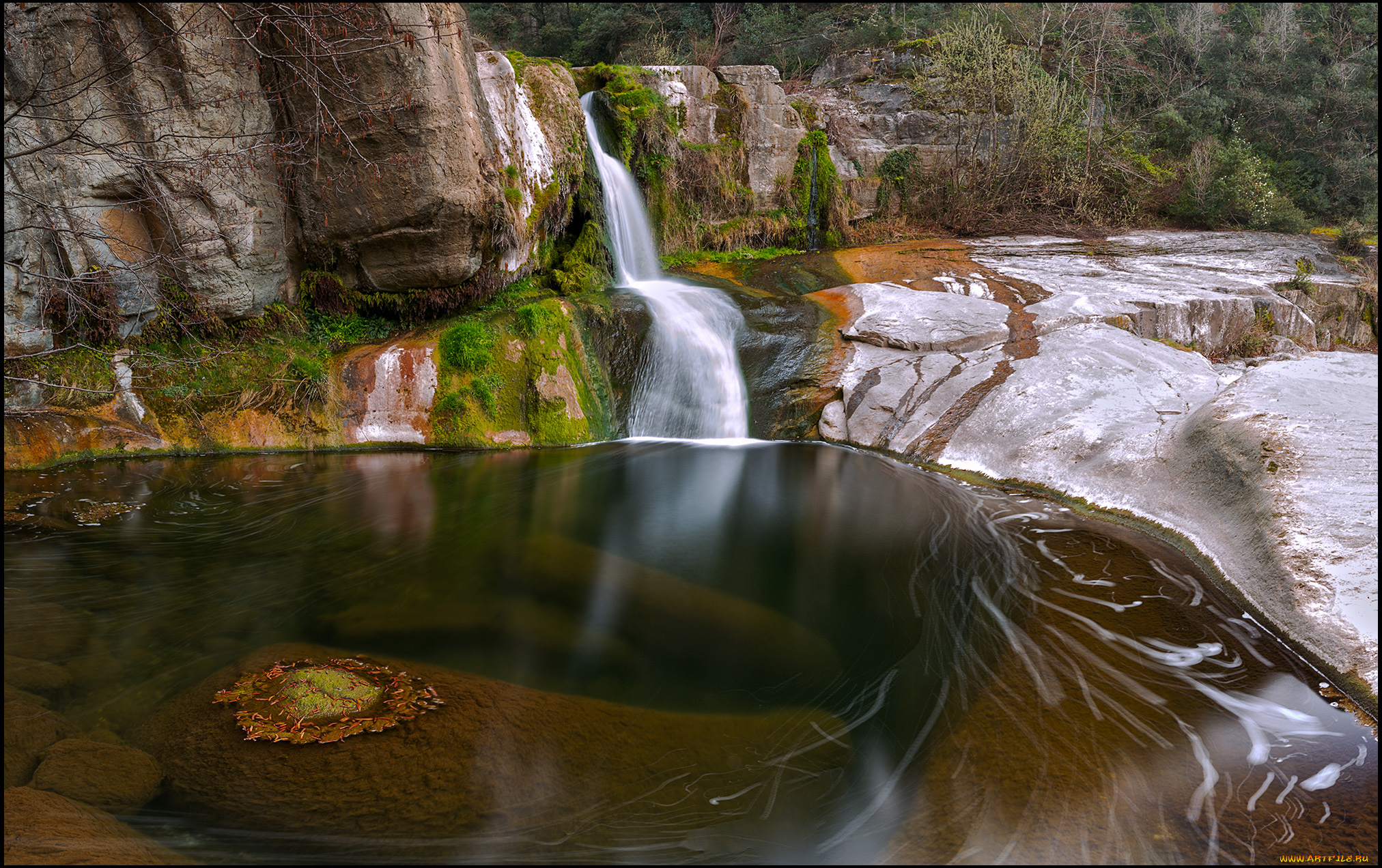 природа, водопады, скалы, река