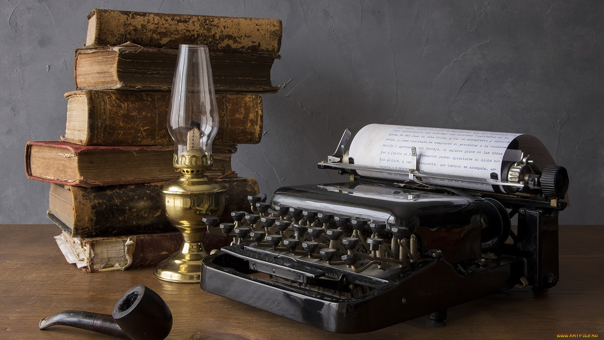 разное, ретро, , винтаж, лампа, трубка, пишущая, машинка, старинные, книги