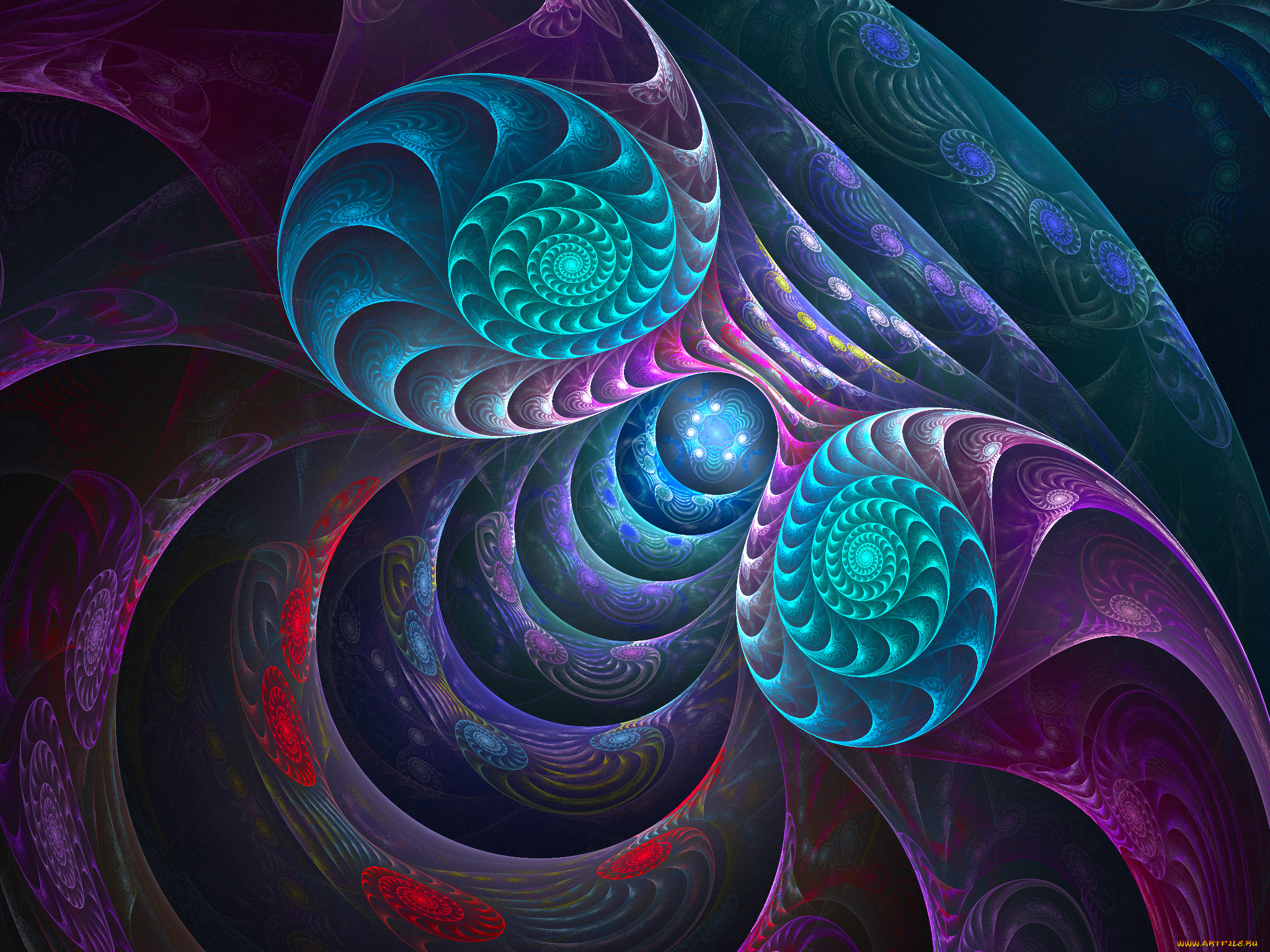 3д, графика, fractal, фракталы, цвета, узор, фон