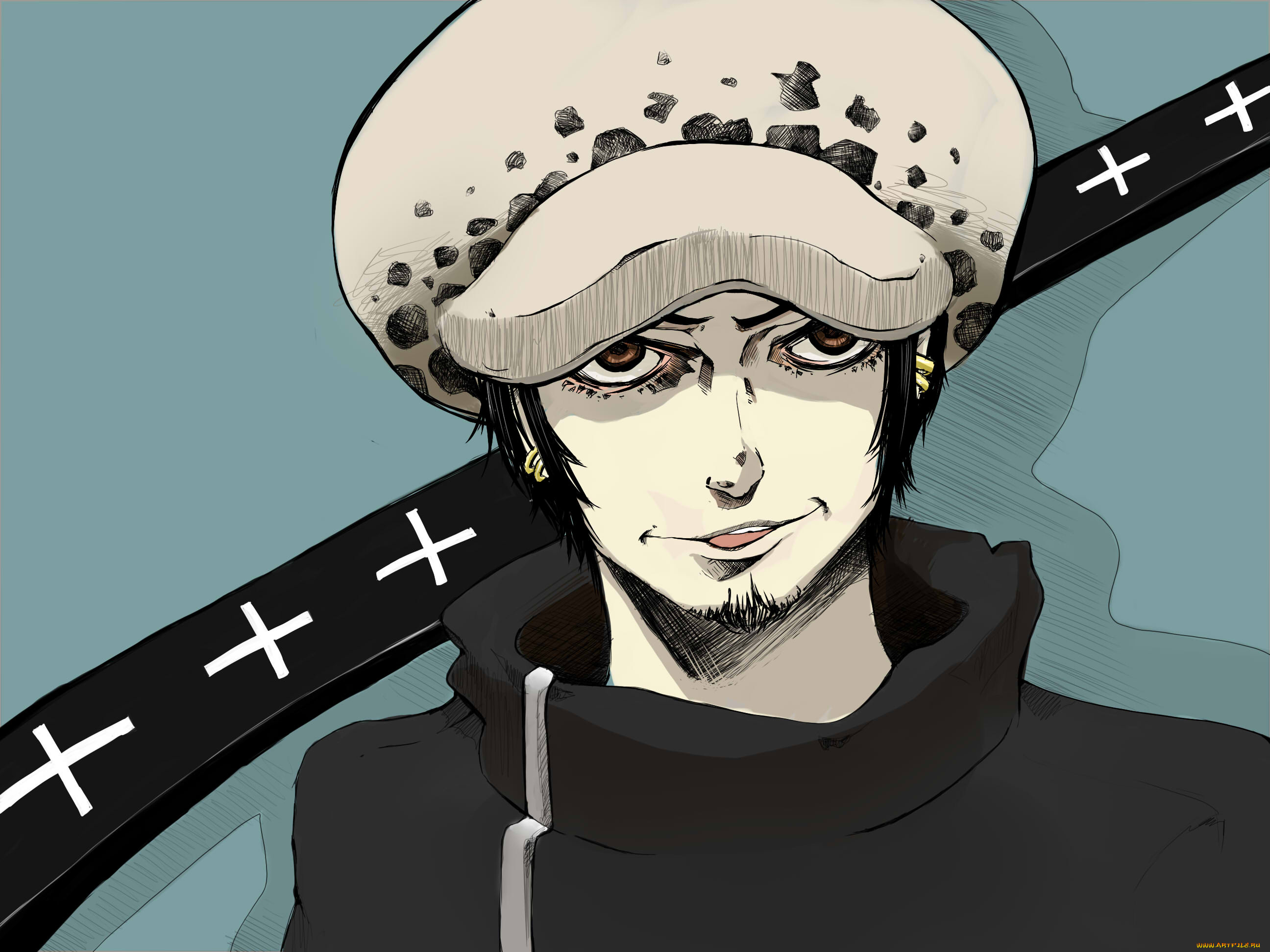 аниме, one, piece, trafalgar, law