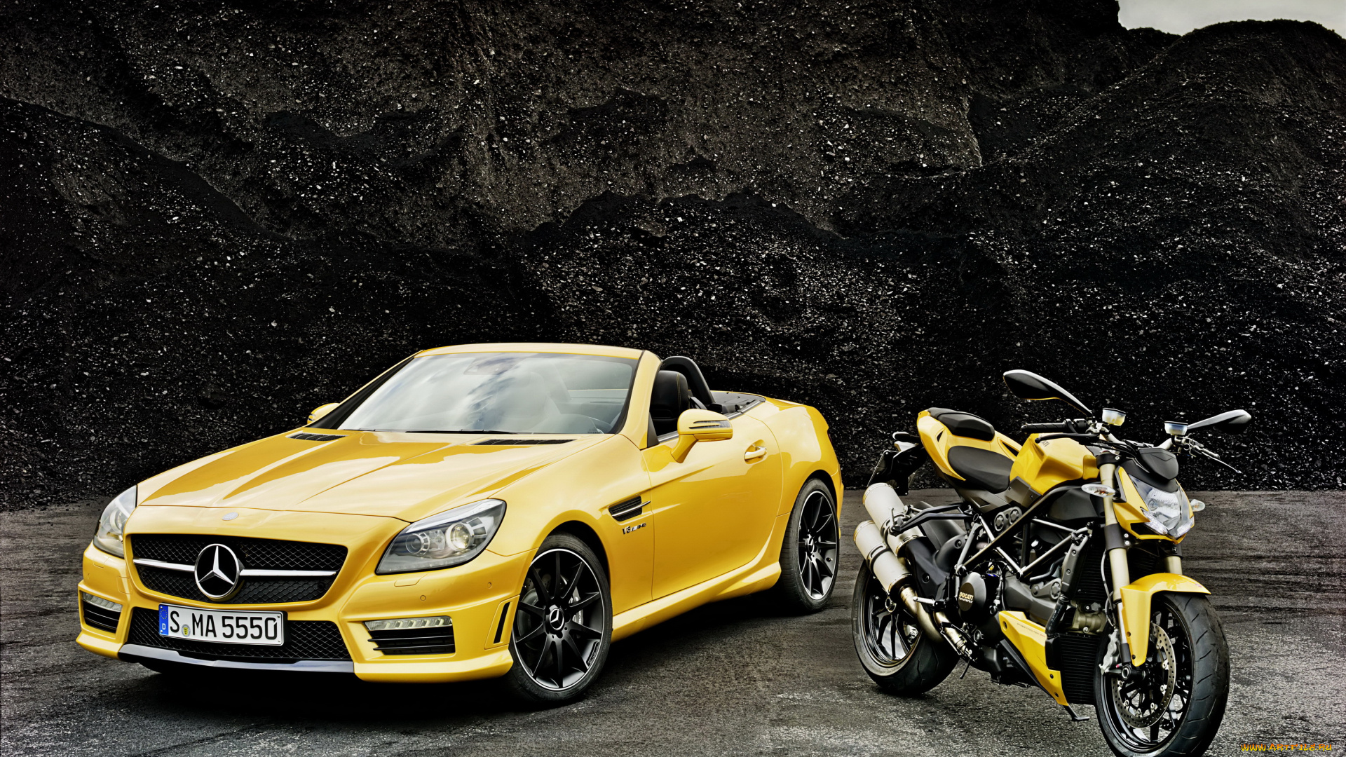 2011, mercedes, benz, slk, 55, amg, ducati, streetfighter, 848, автомобили, mercedes-benz