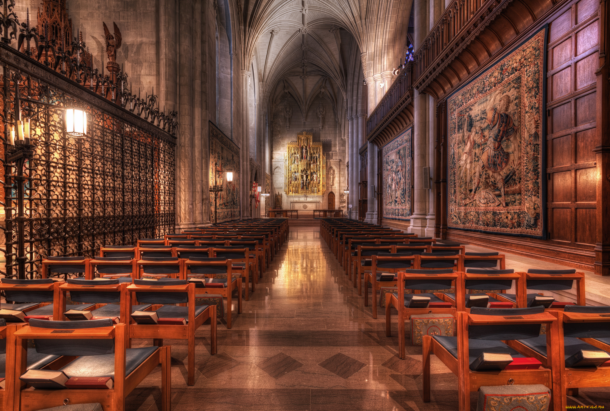 side, chapel, of, the, national, cathedral, интерьер, убранство, , роспись, храма, пространство, собор