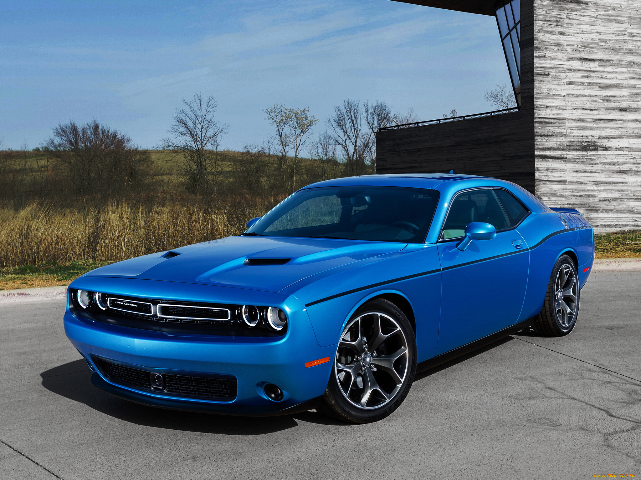 автомобили, dodge, 2015, синий, lc, sxt, challenger