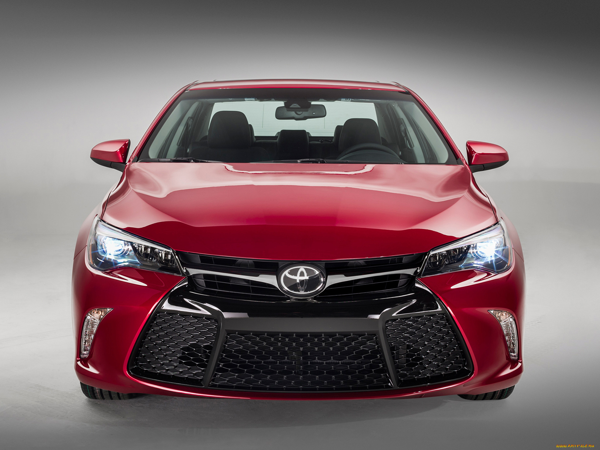 автомобили, toyota, 2015, camry, xse, красный