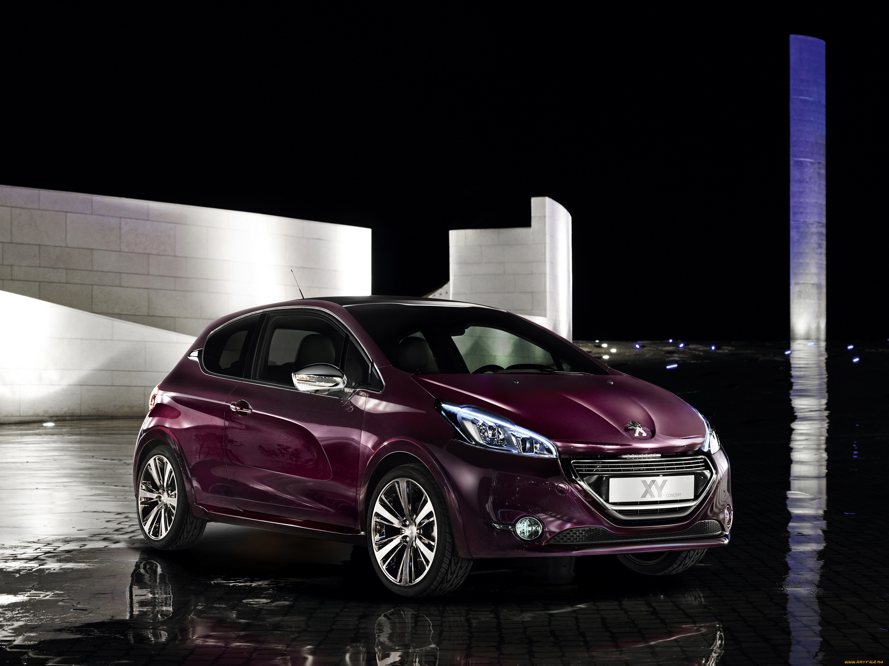 2012, peugeot, 208, xy, автомобили, peugeot, вишневый