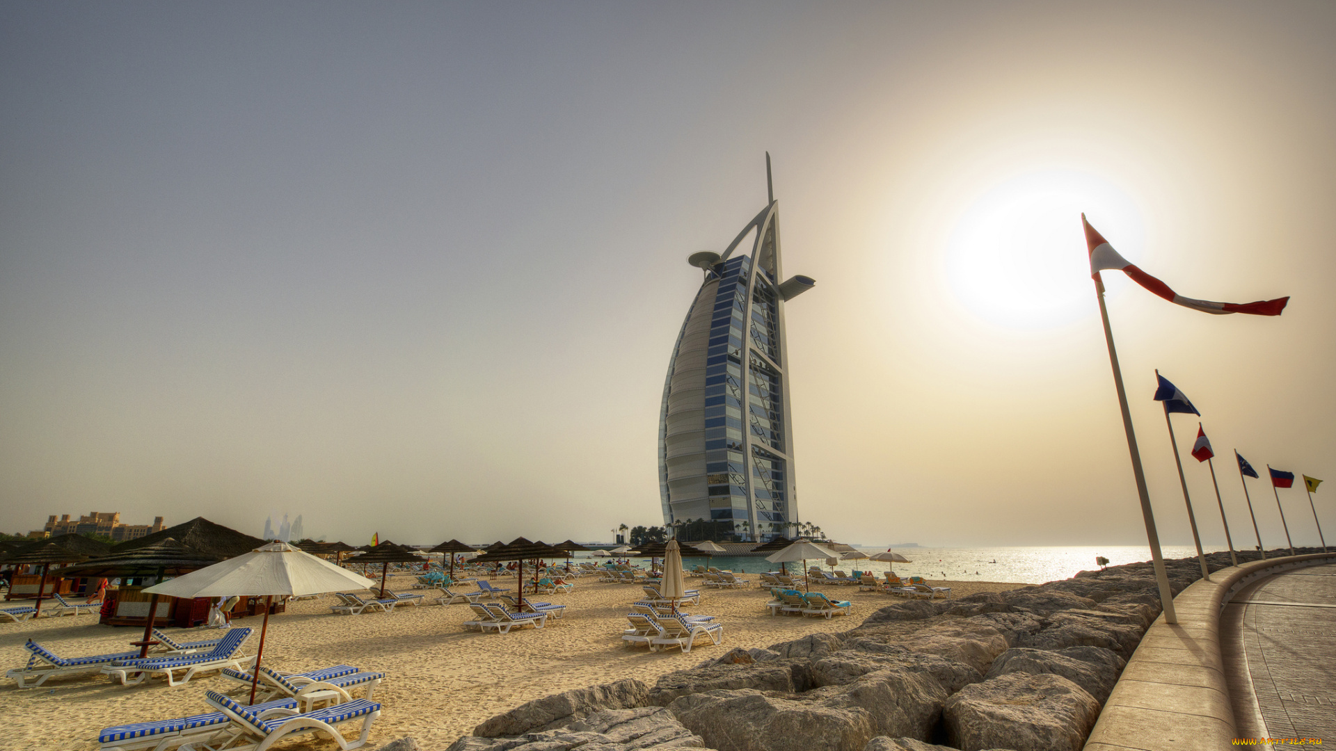 burj, al, arab, hotel, города, дубай, , оаэ, пляж, отель, солнце