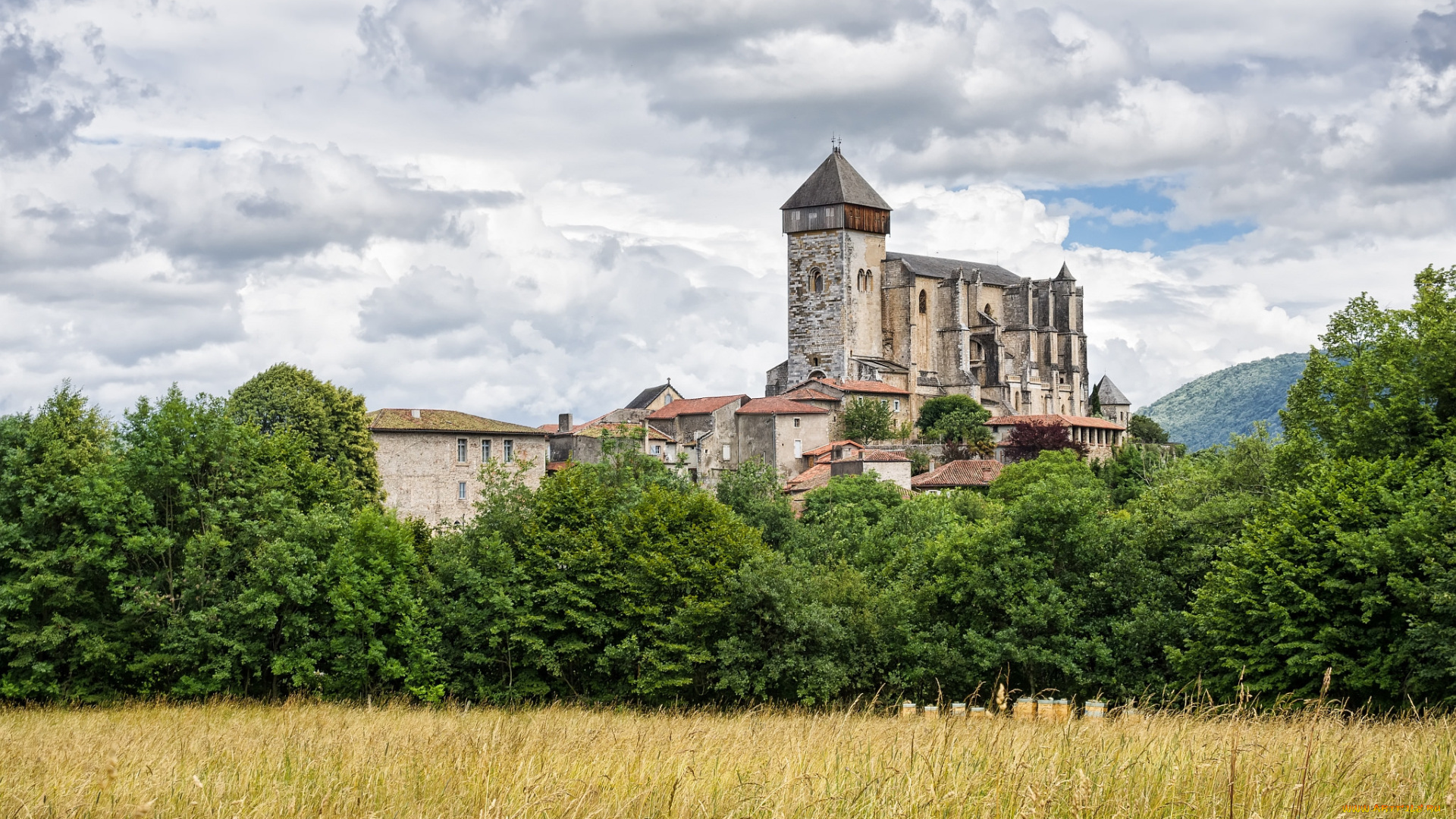 cath&, 233, drale, saint, bertrand, de, comminges, города, -, католические, соборы, , костелы, , аббатства, собор, поле, лес