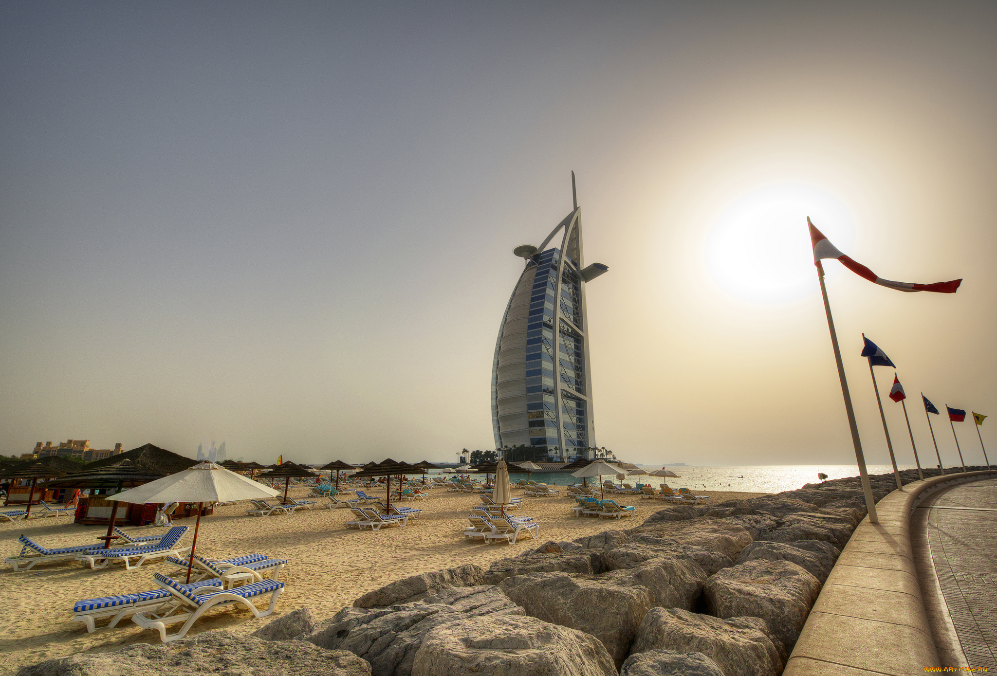 burj, al, arab, hotel, города, дубай, , оаэ, пляж, отель, солнце