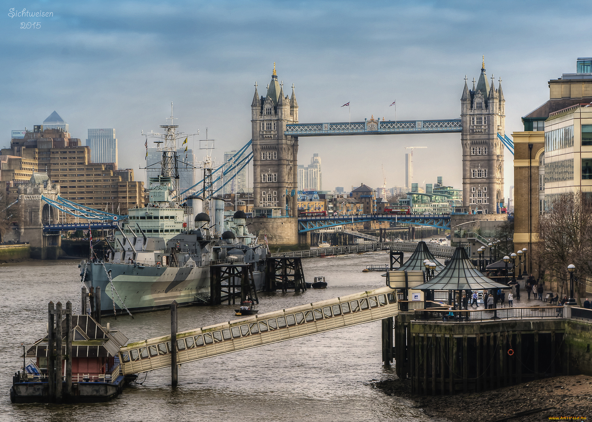 tower, bridge, , london, города, лондон, , великобритания, река, мост, город, крейсер