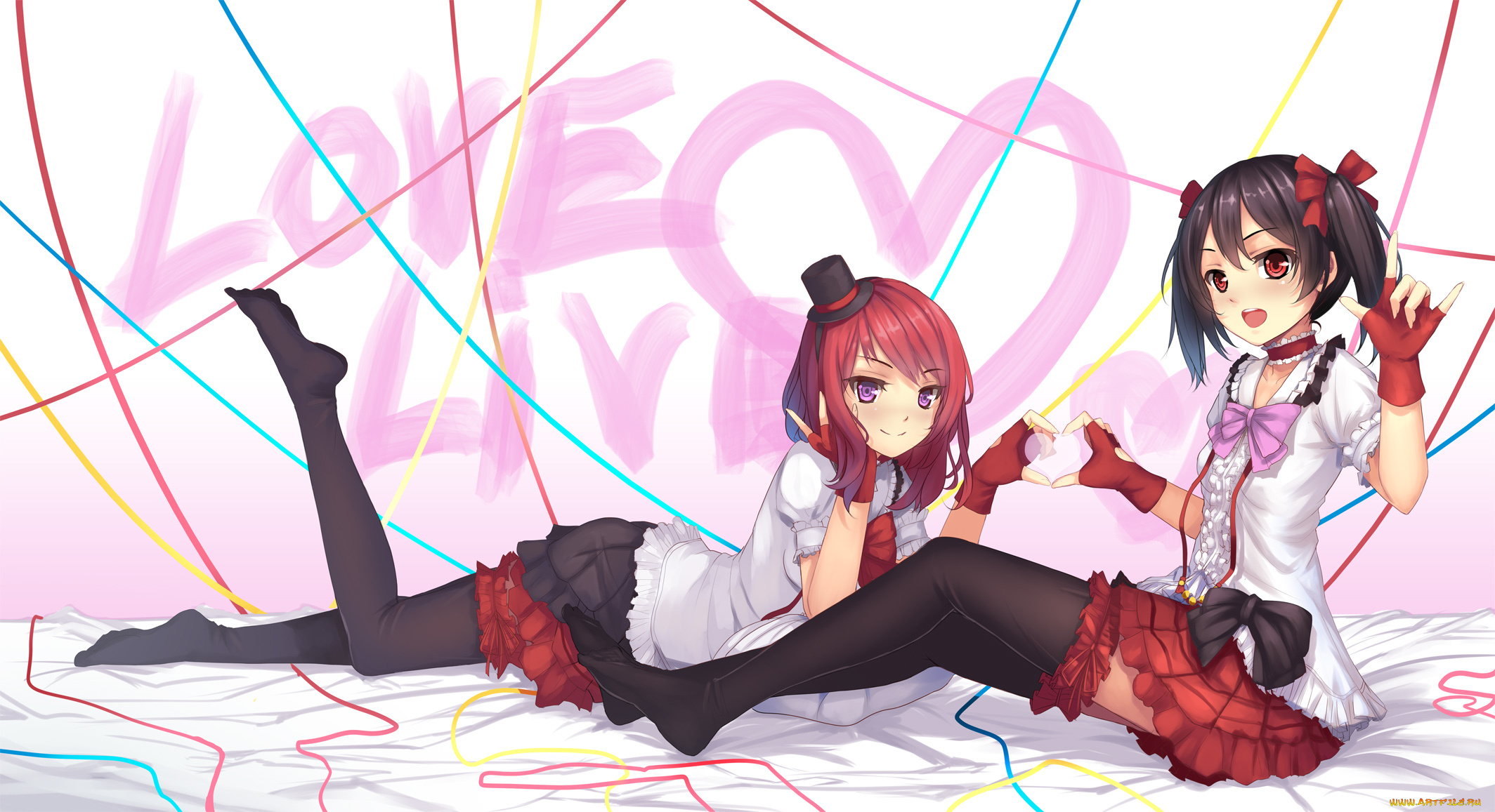 аниме, love, live, , school, idol, project, фон, взгляд, девушки