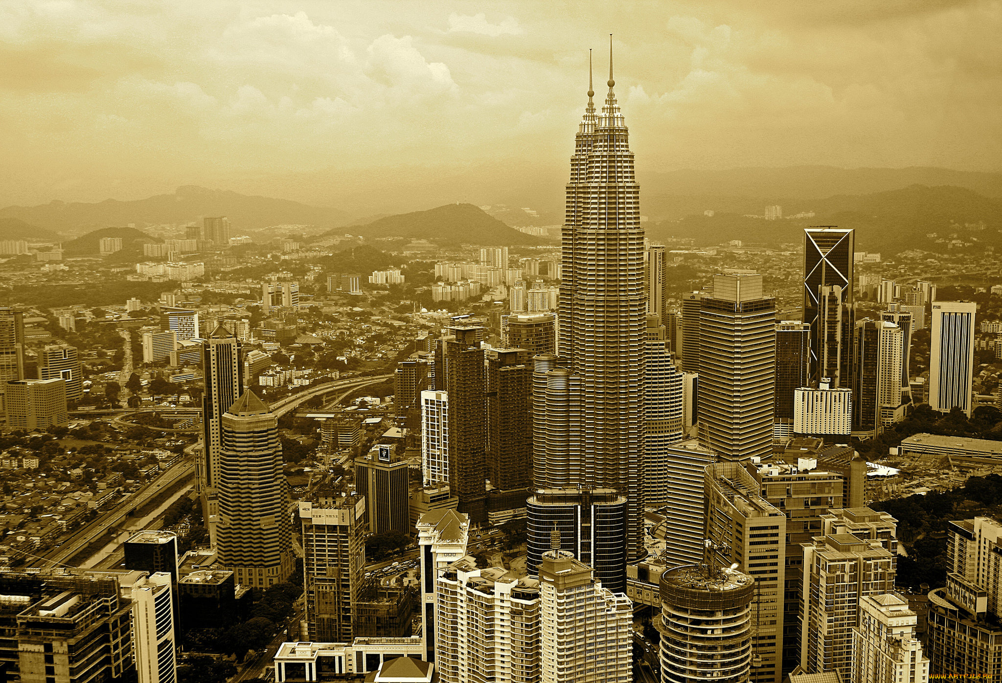 города, куала-лумпур, , малайзия, панорама