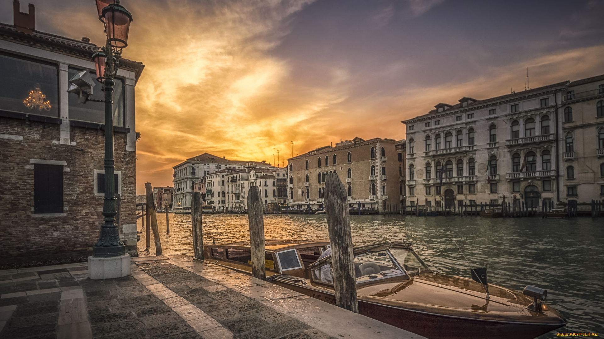 gran, canal, in, venice, города, венеция, , италия, простор