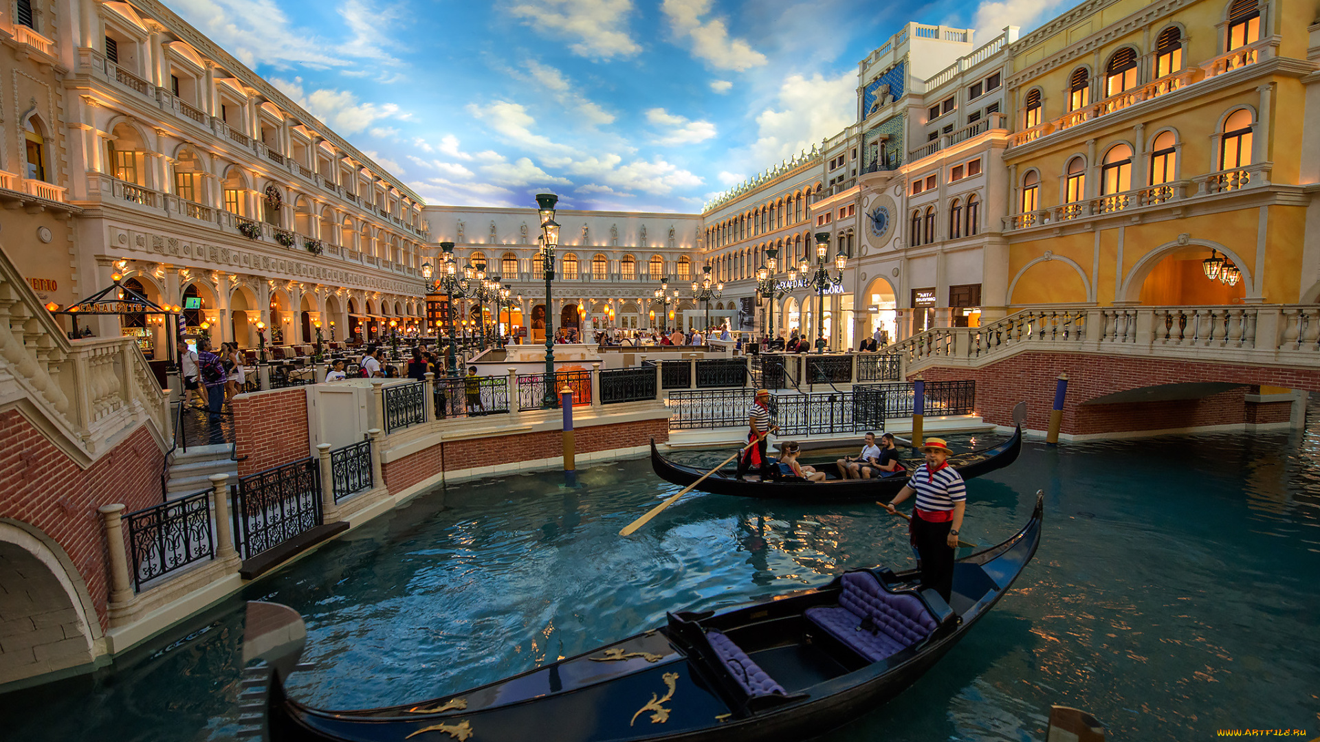 grand, canal, shoppes, , the, venetian, , las, vegas, города, лас-вегас, , сша, простор