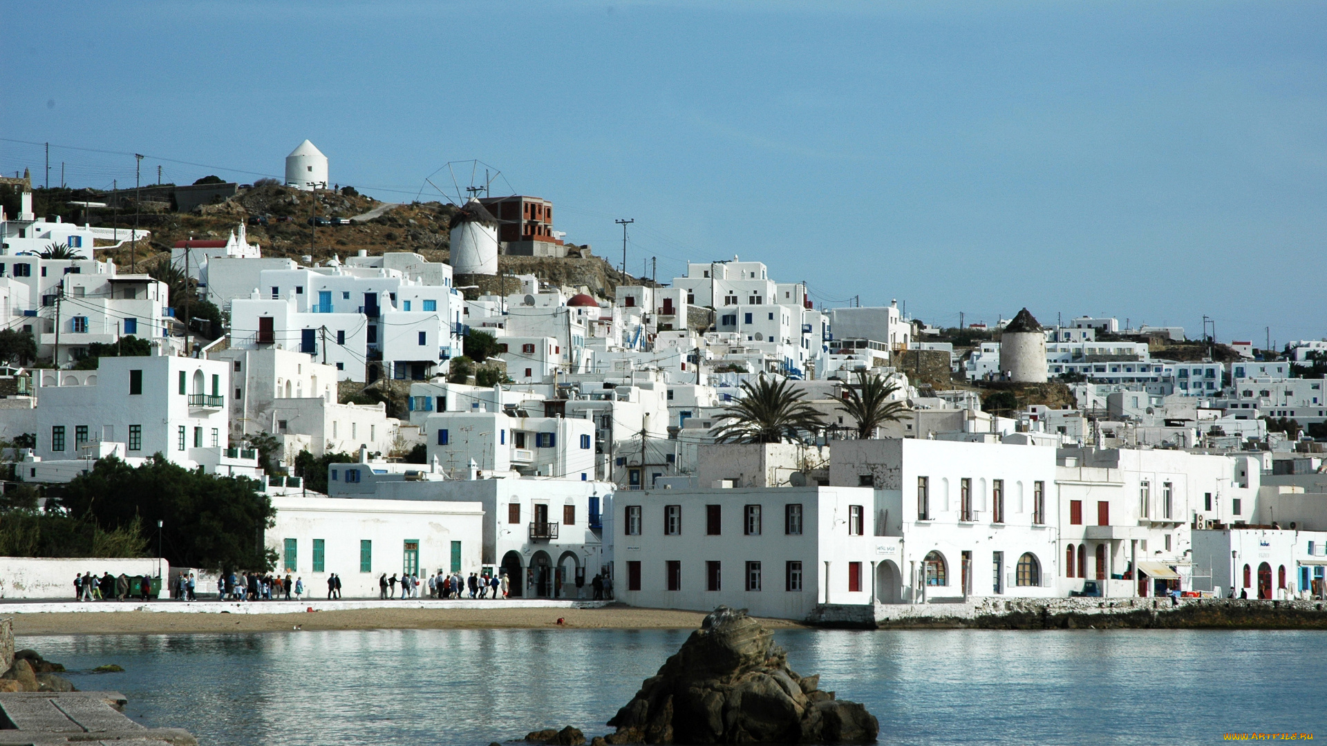 mykonos, , greece, города, -, улицы, , площади, , набережные, дома, greece, море, набережная, побережье